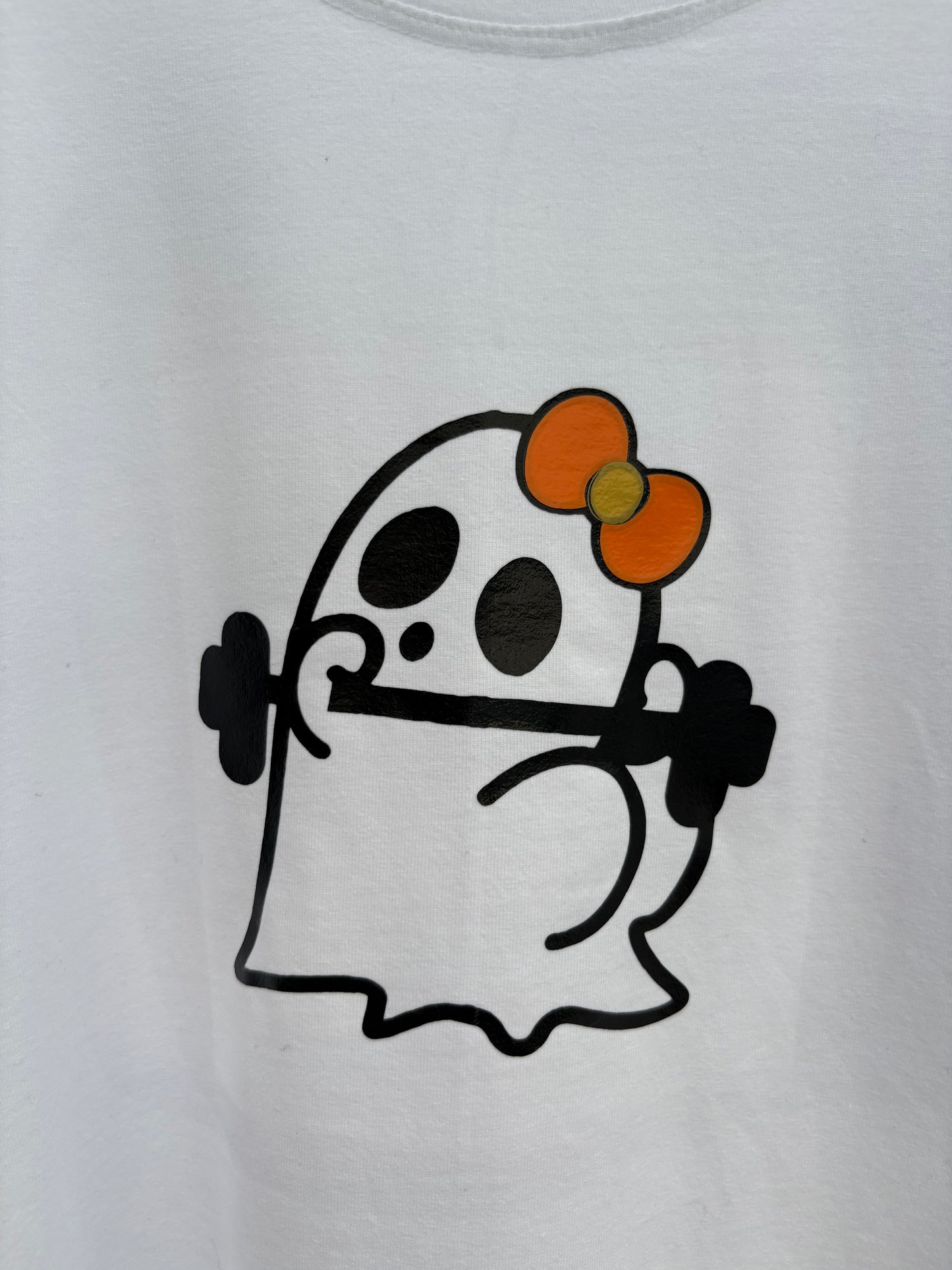 T-Shirt Fantasmino Fitness Palestra - Bianca Taglia Unica fino XL