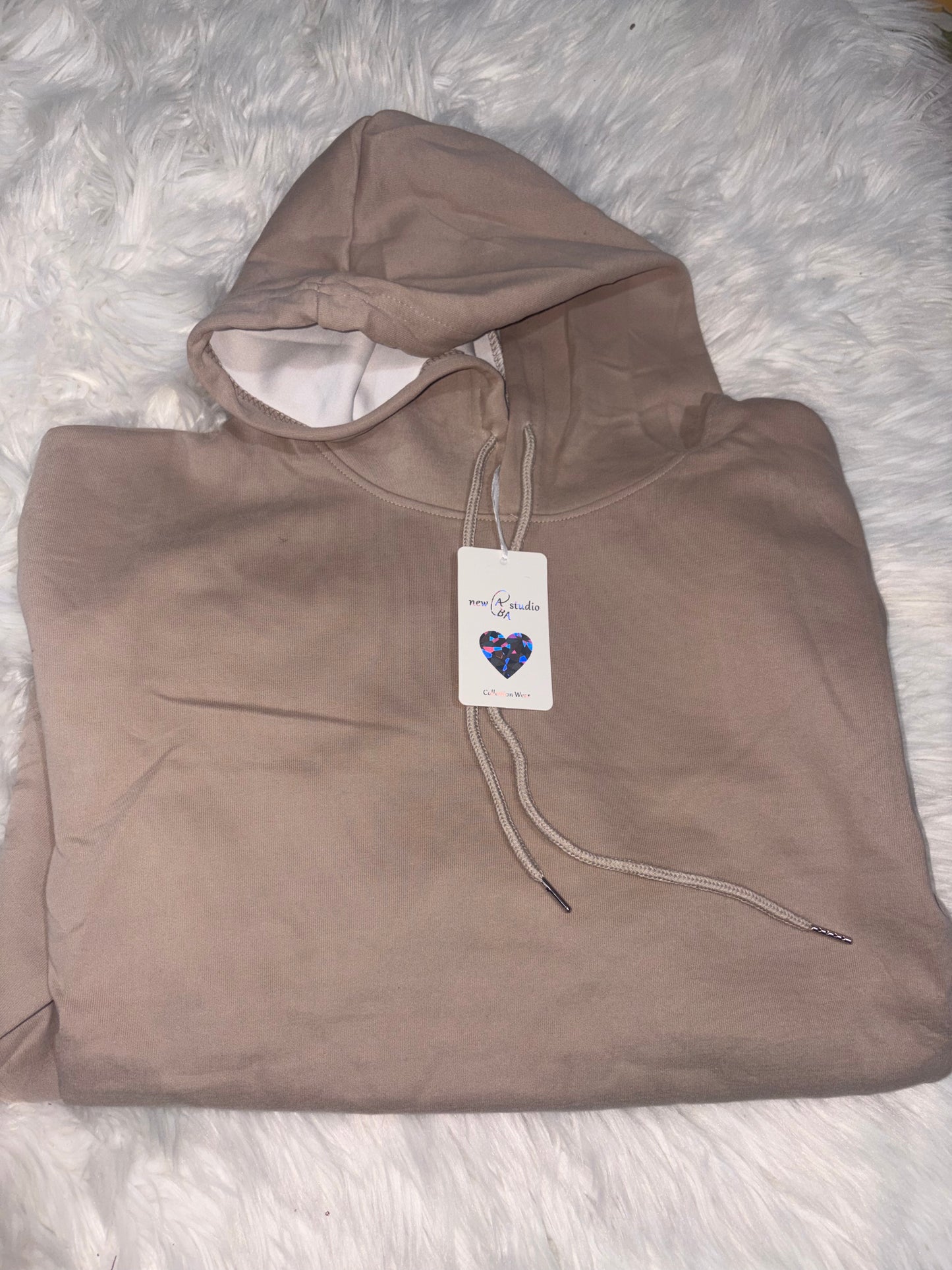 Felpa in Caldo Cotone con Cappuccio