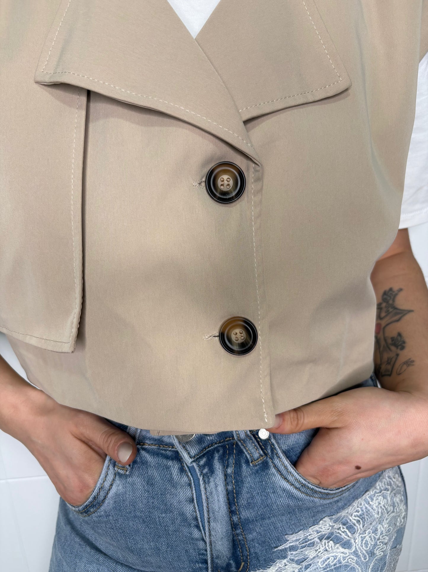 Gilet Senza Maniche Donna in Cotone - Taglia Unica XS-L