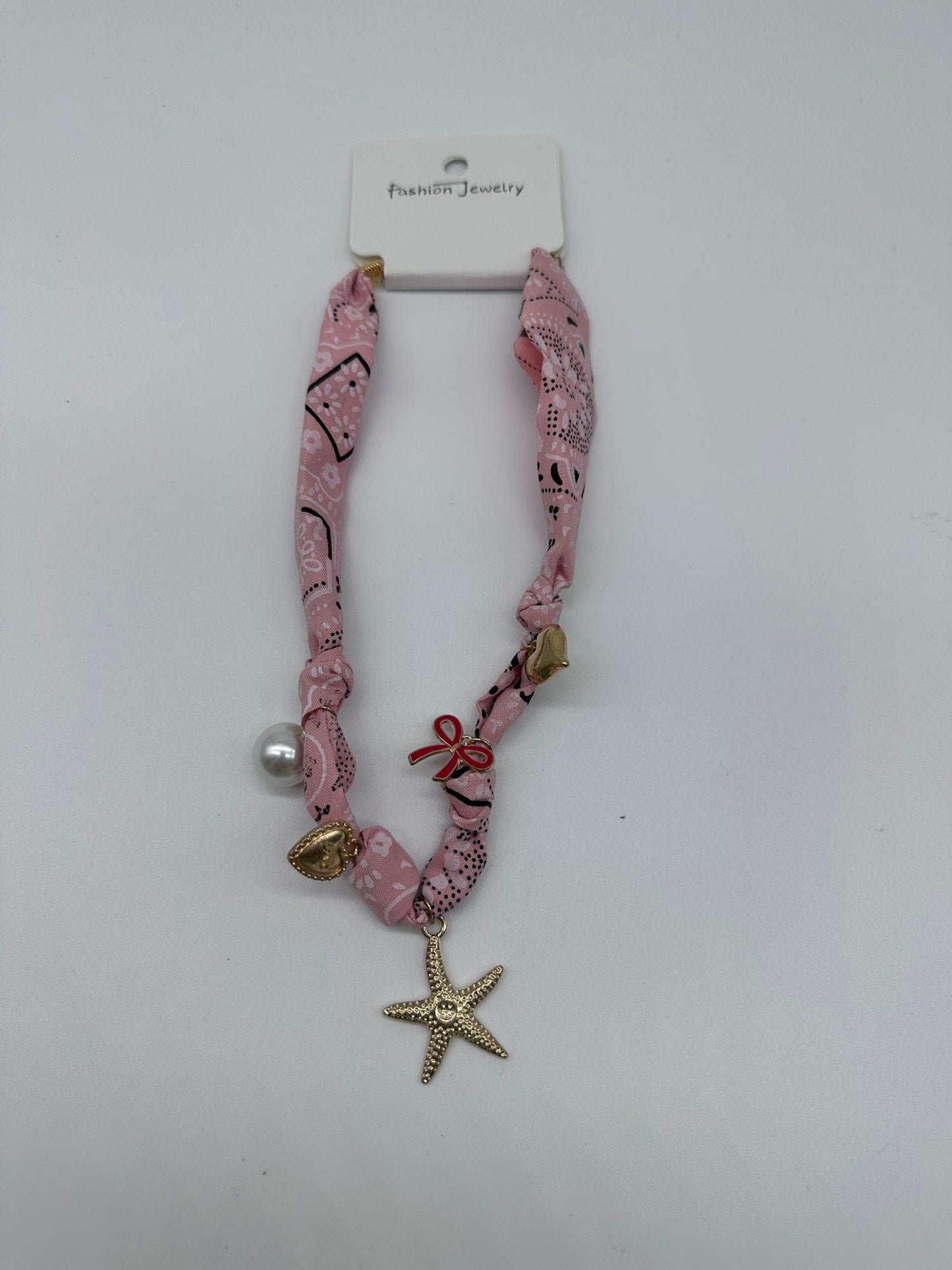 Collana Bandana Charm con Stella Marina e Cuori | DR-CLYDE SHOP