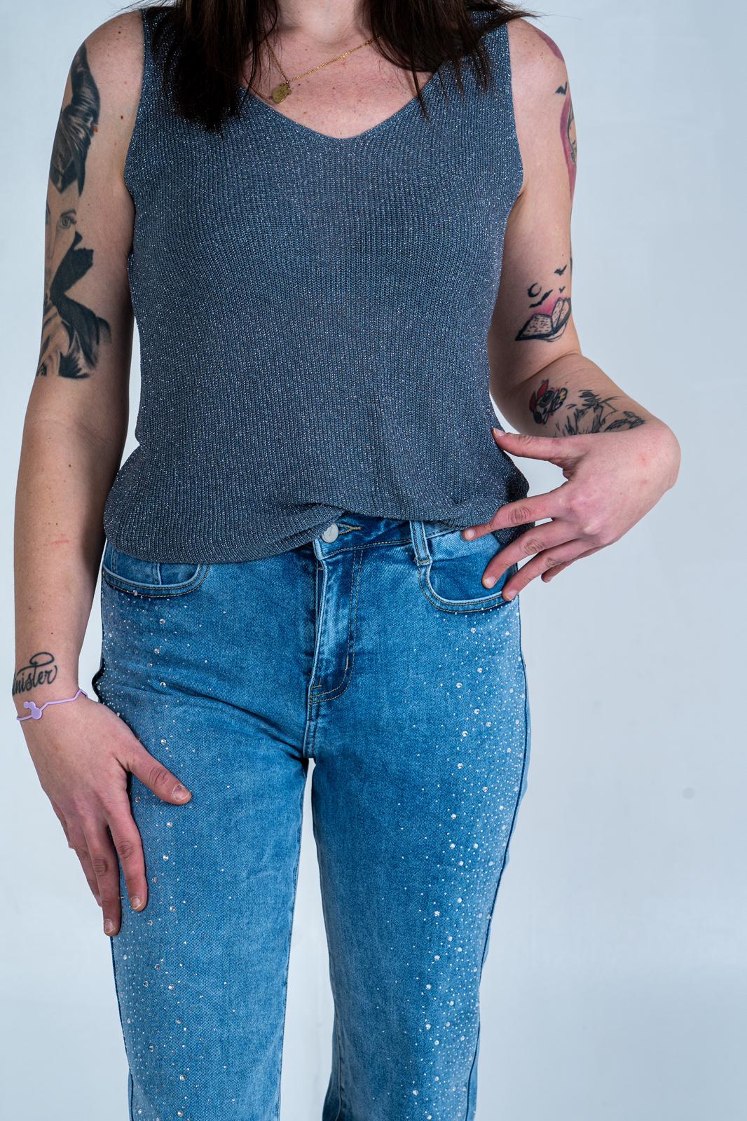 Canotta in Filо con Glitter - Versatile e Stilosa | DR-CLYDE SHOP