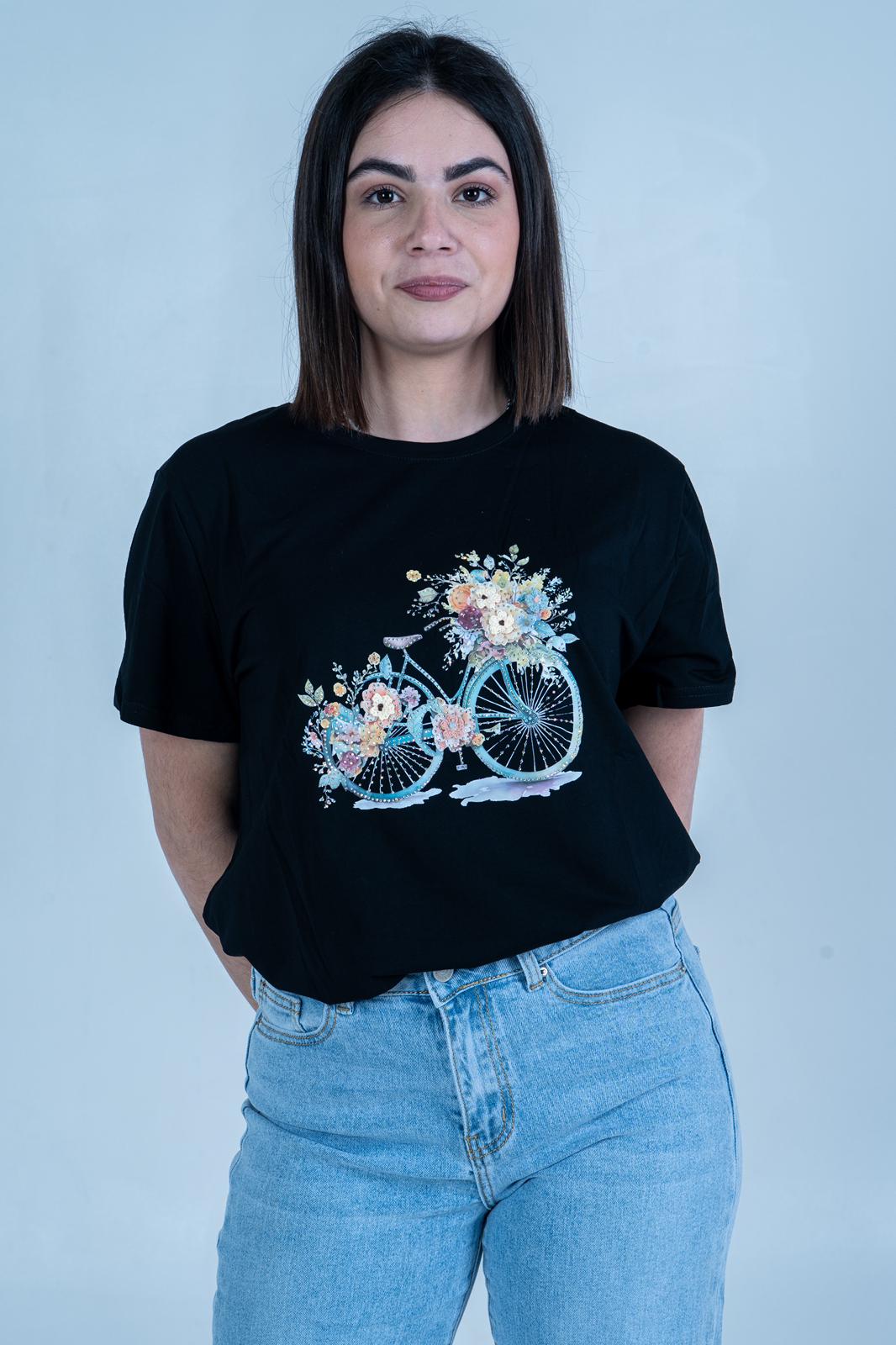 T-Shirt Bikes - Maglietta in Cotone con Stampa 3D | DR-CLYDE SHOP