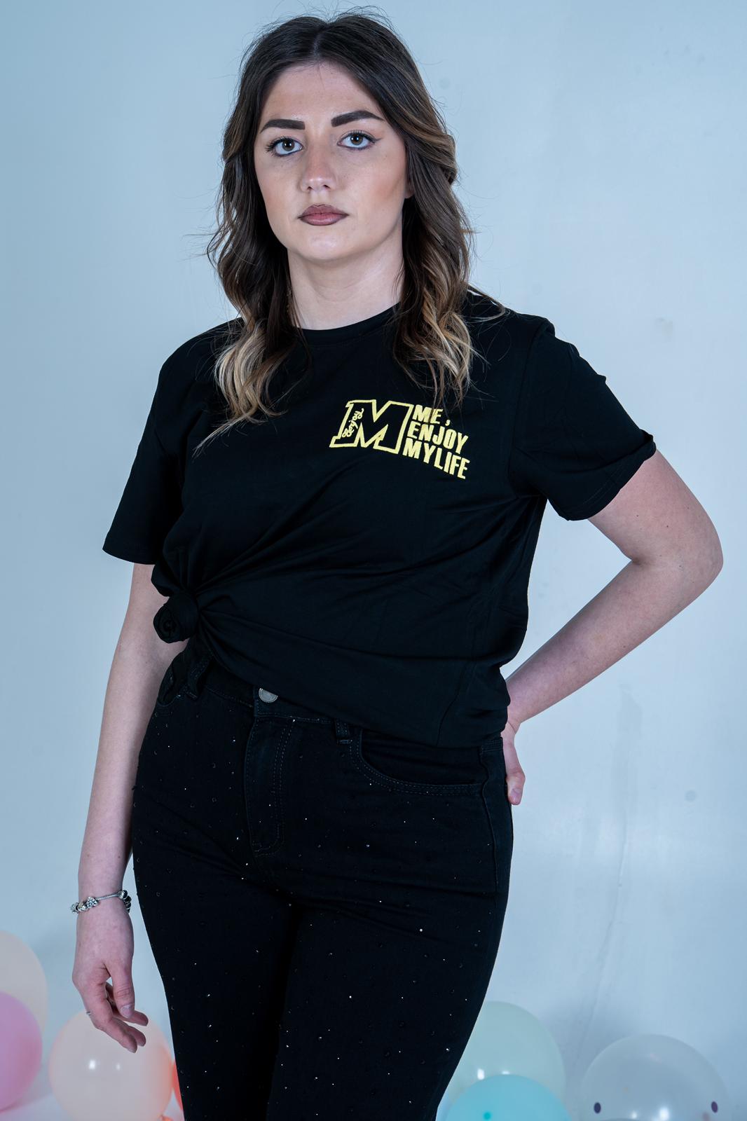 T-Shirt con Stampa Cucita - Cotone di Alta Qualità | DR-CLYDE SHOP