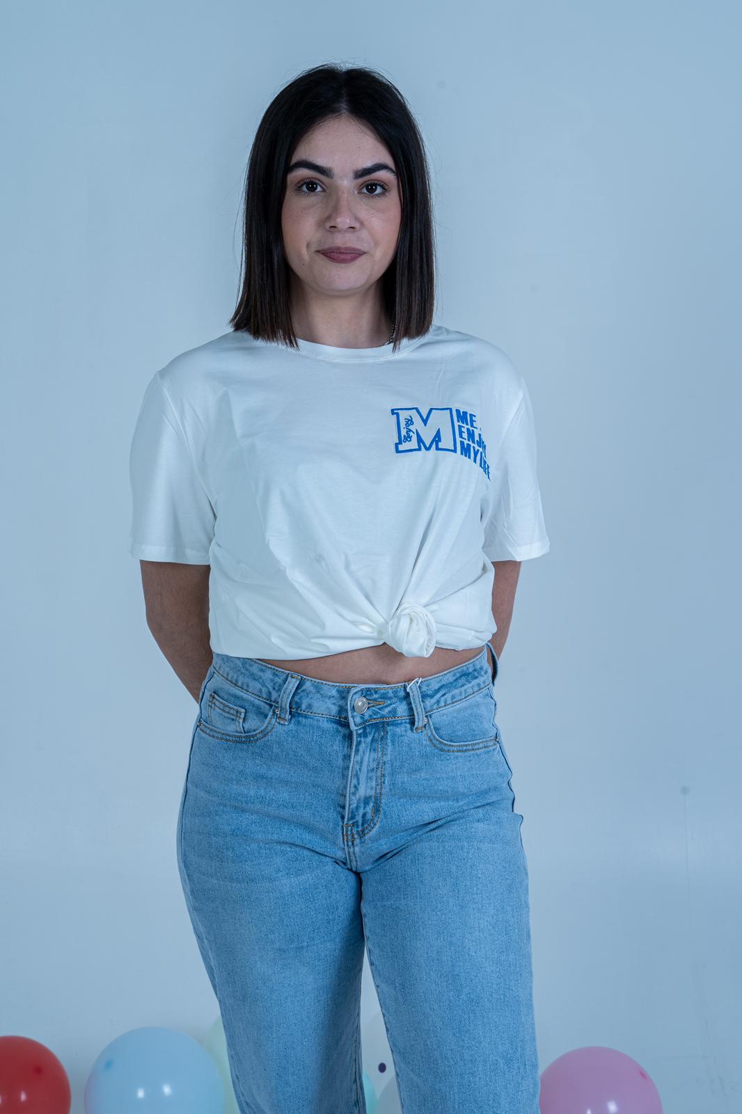 T-Shirt con Stampa Cucita - Cotone di Alta Qualità | DR-CLYDE SHOP