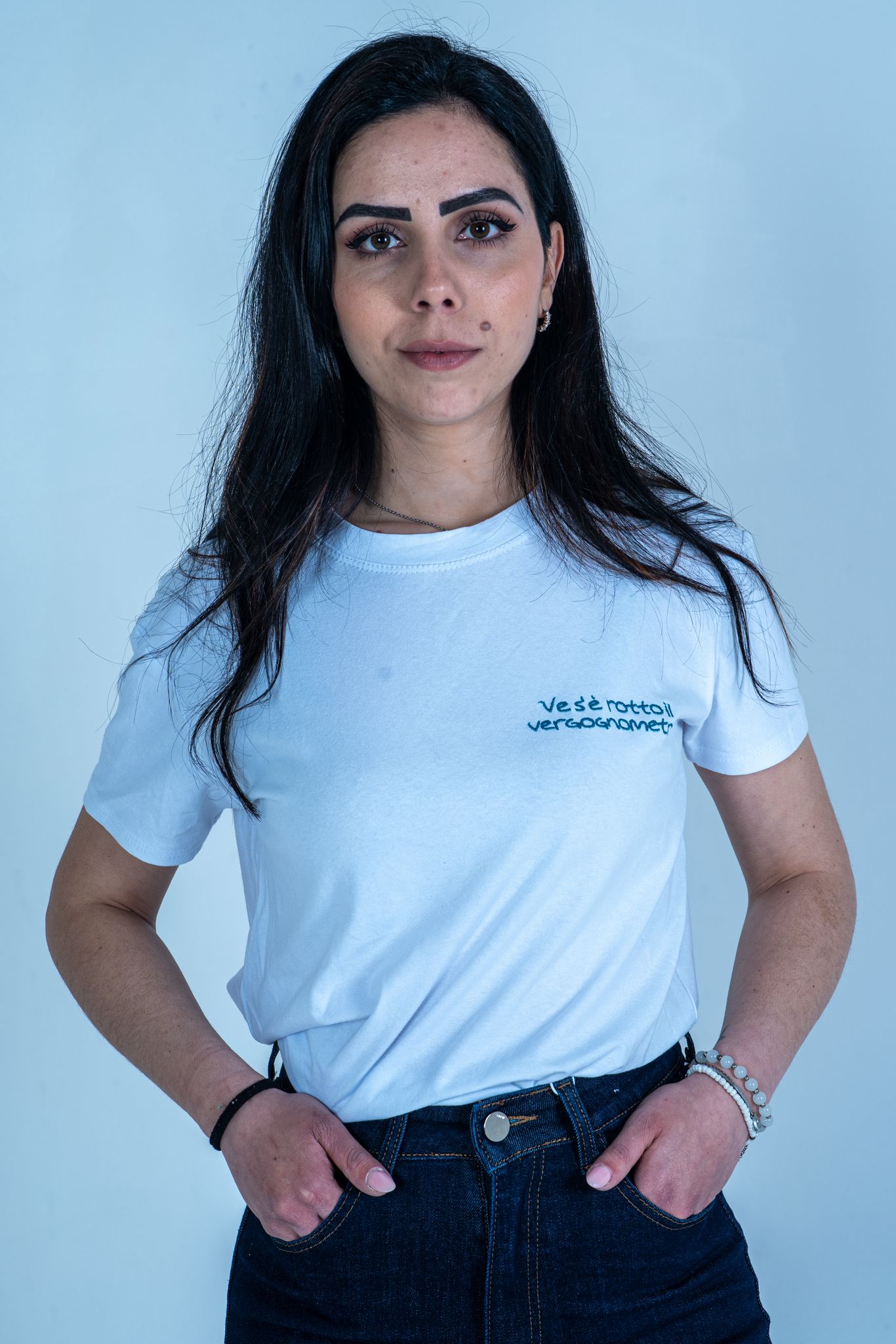 T-Shirt ricamata "Ve s'e' rotto il vergognometro" | DR-CLYDE SHOP