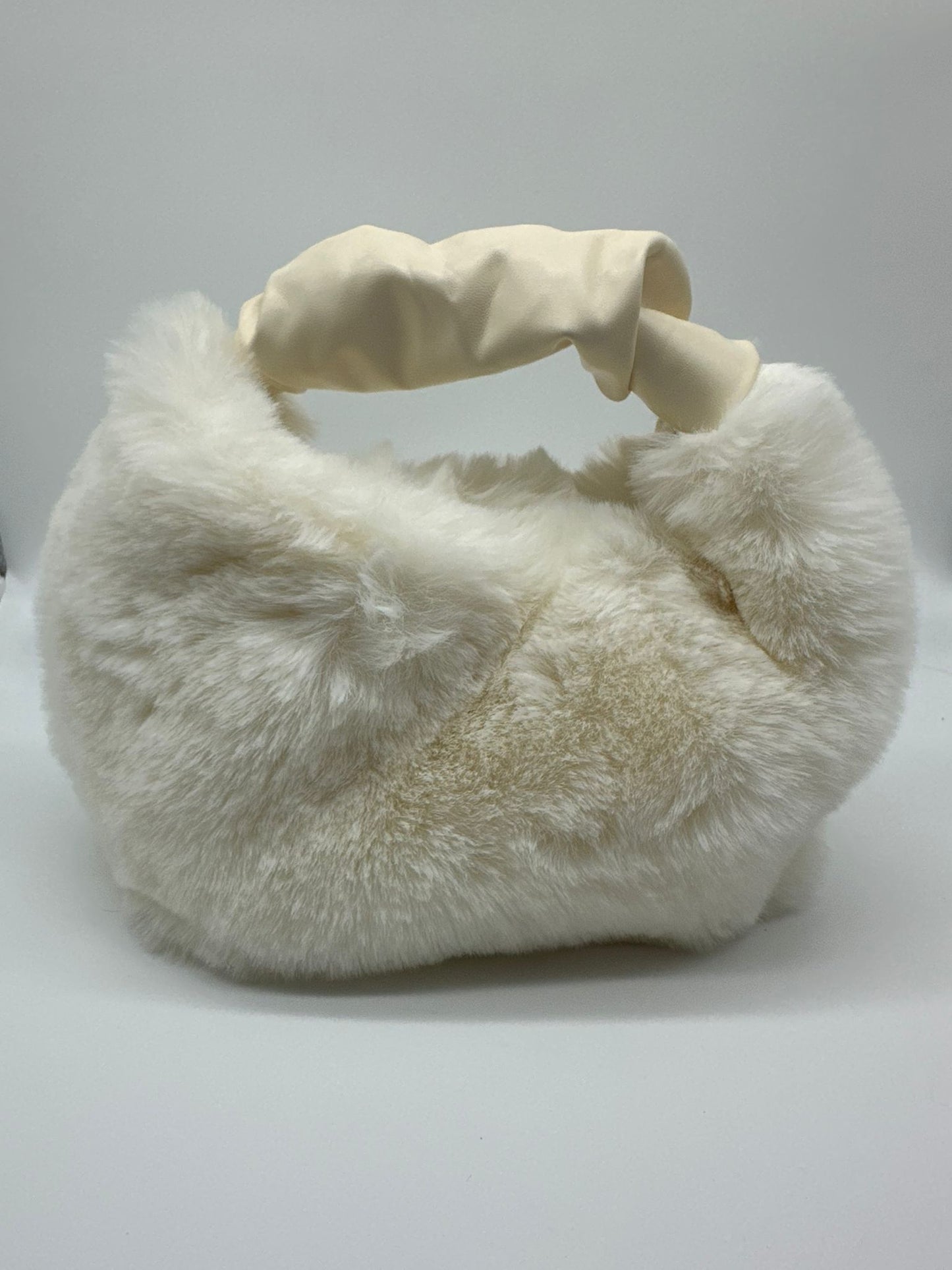 Borsa Pelliccia Ecologica con Manico Annodato - Stile Luxury