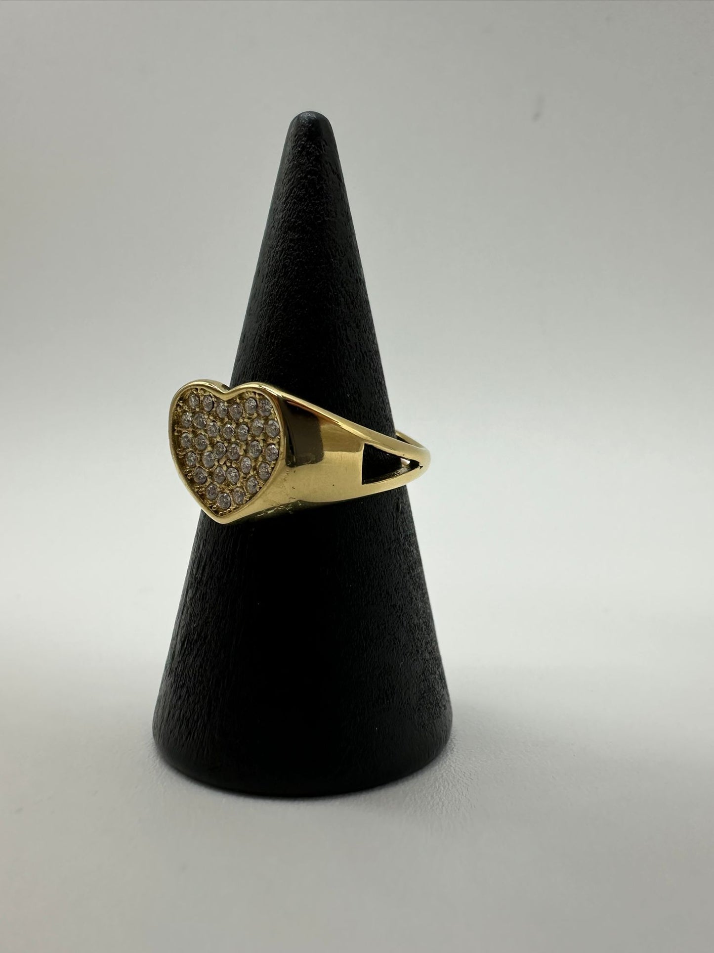 Anello Cuore Oro con Cristalli - Acciaio Inossidabile | DR-CLYDE SHOP