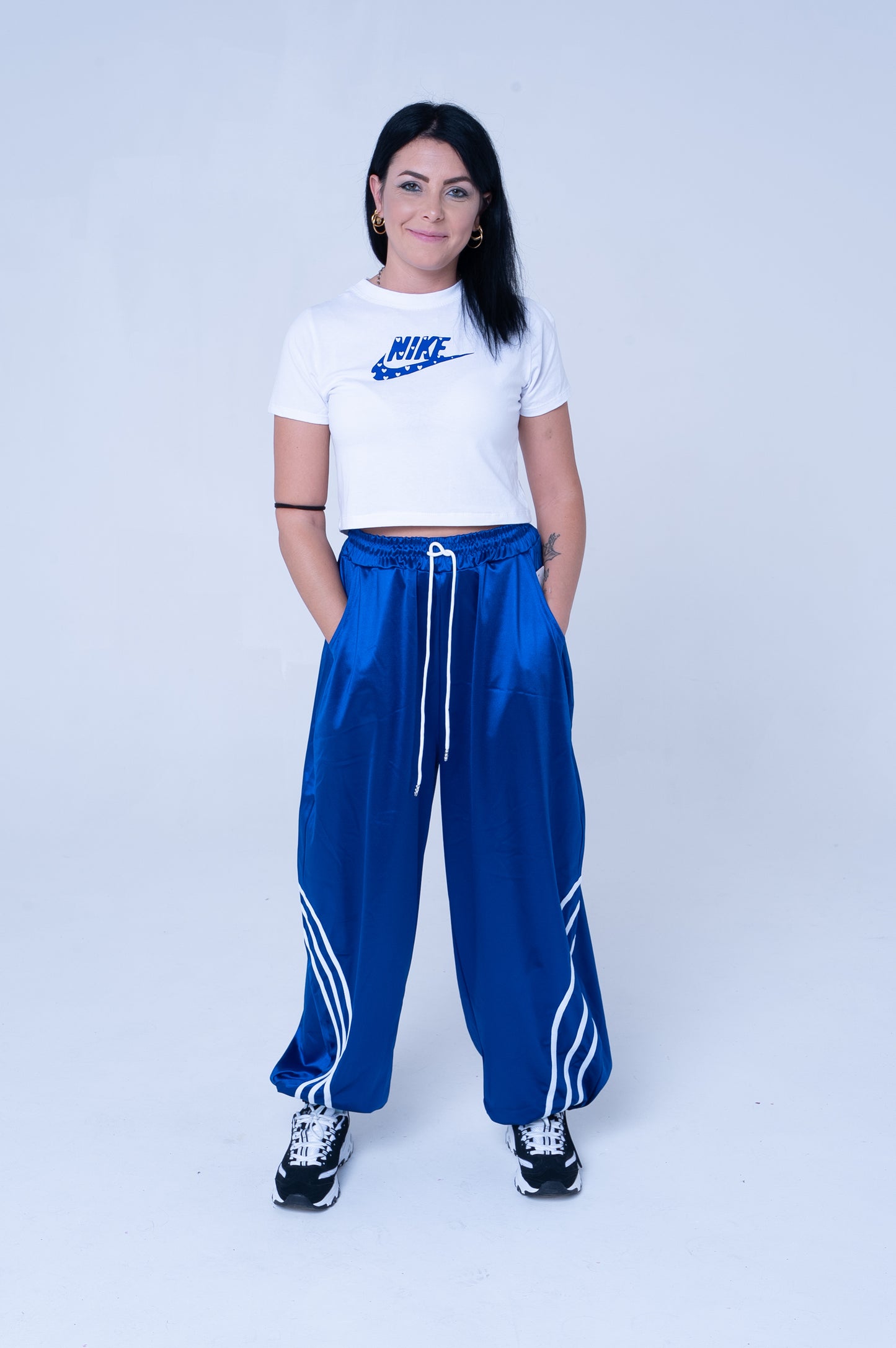 Pantaloni Sportivi Blu con Strisce - Stile Atletico