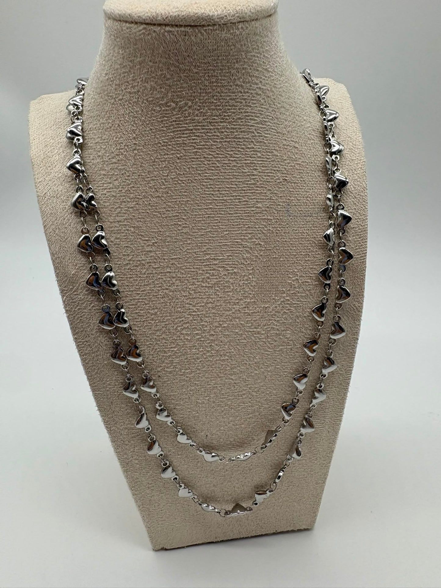 Collana mille cuori - Doppio filo in accio Inossidabile