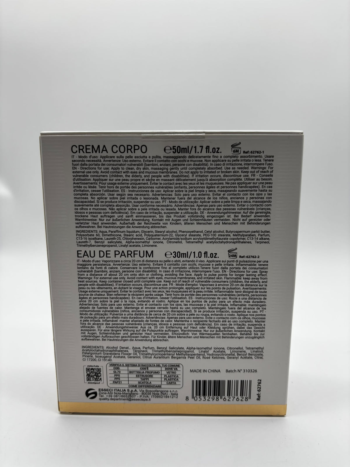 IDEE REGALO Profumo donna + Crema Corpo - DR-CLYDE