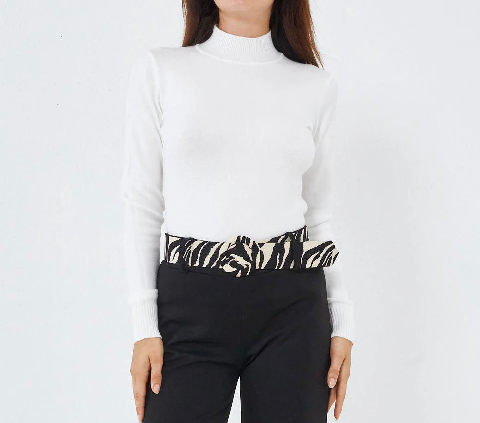 Maglia Mezzo Collo Donna - Elegante Maglione Casual