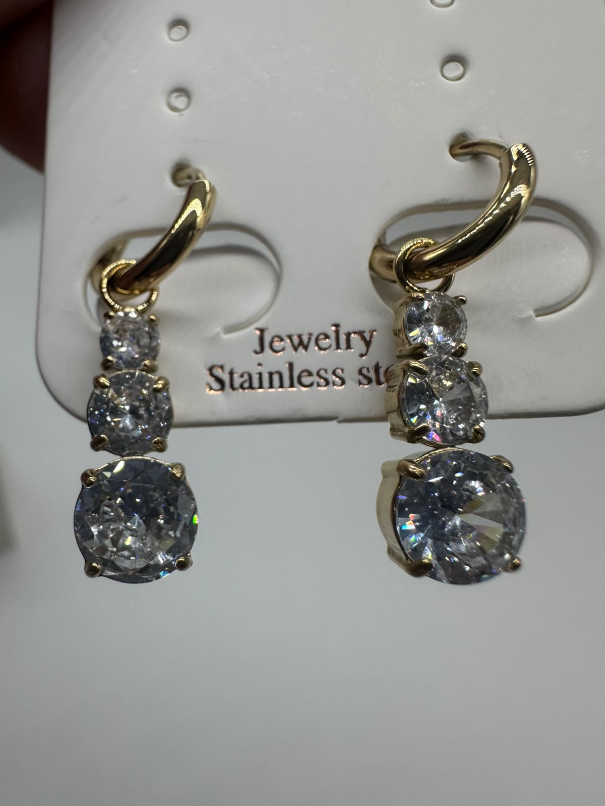 Orecchini Cascata Punto Luce Acciaio Inossidabile - DR-CLYDE SHOP ONLINE
