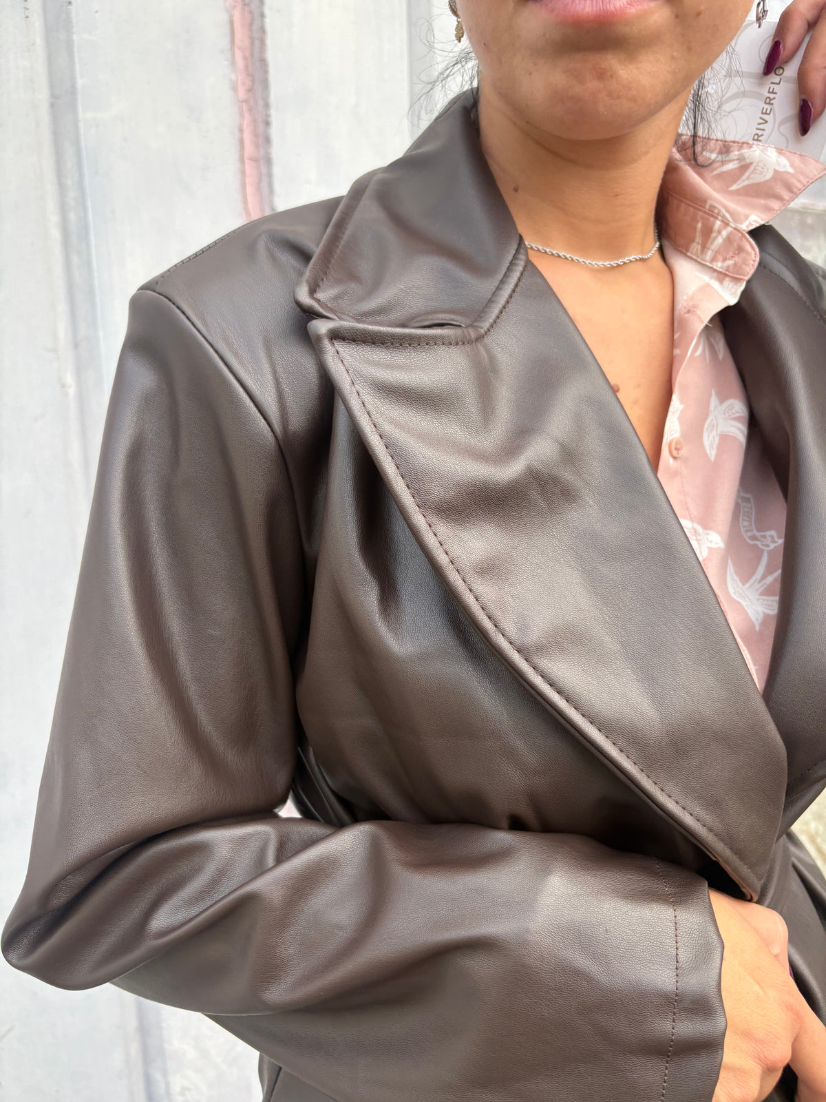 Giacca in Similpelle con Cintura - DR-CLYDE SHOP ONLINE