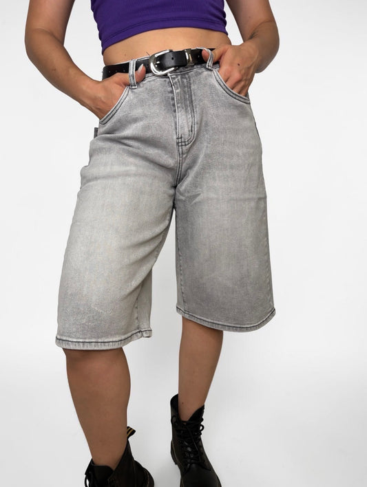 Bermuda donna in denim con cinturino - DR-CLYDE SHOP
