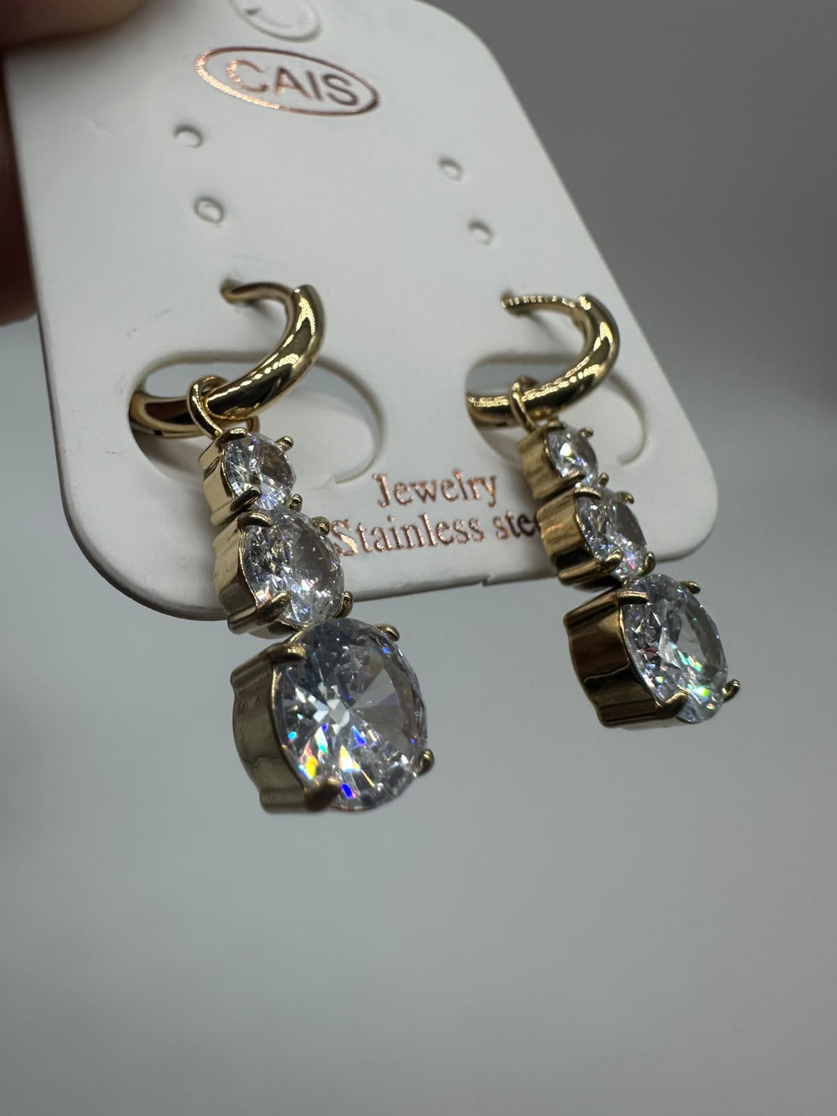 Orecchini Cascata Punto Luce Acciaio Inossidabile - DR-CLYDE SHOP ONLINE