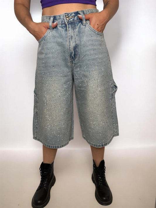 Bermuda donna con brillantini- DR-CLYDE SHOP ONLINE