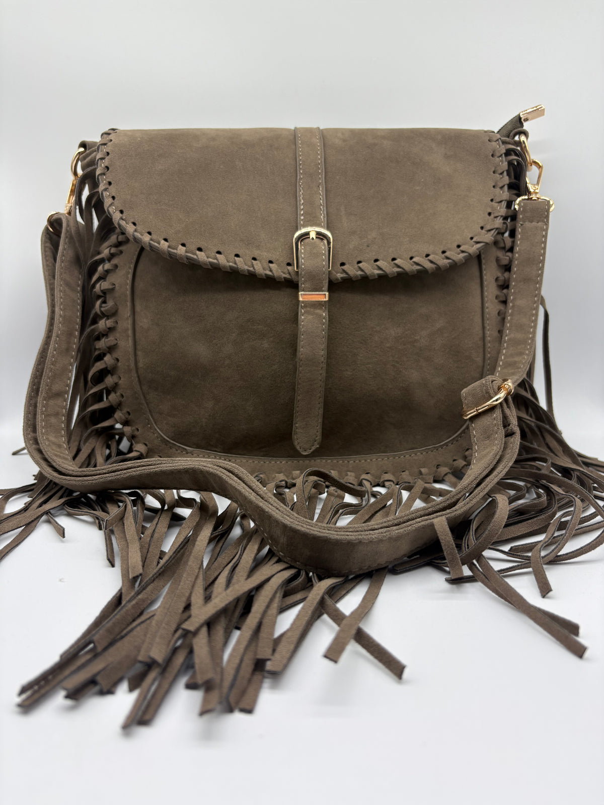 Borsa in Camoscio con Frange - DR-CLYDE SHOP ONLINE