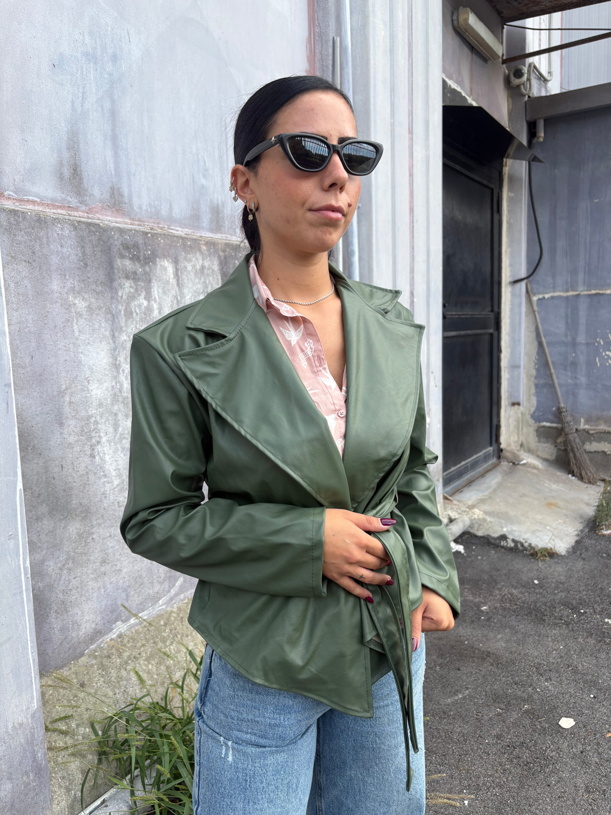 Giacca in Similpelle con Cintura - DR-CLYDE SHOP ONLINE