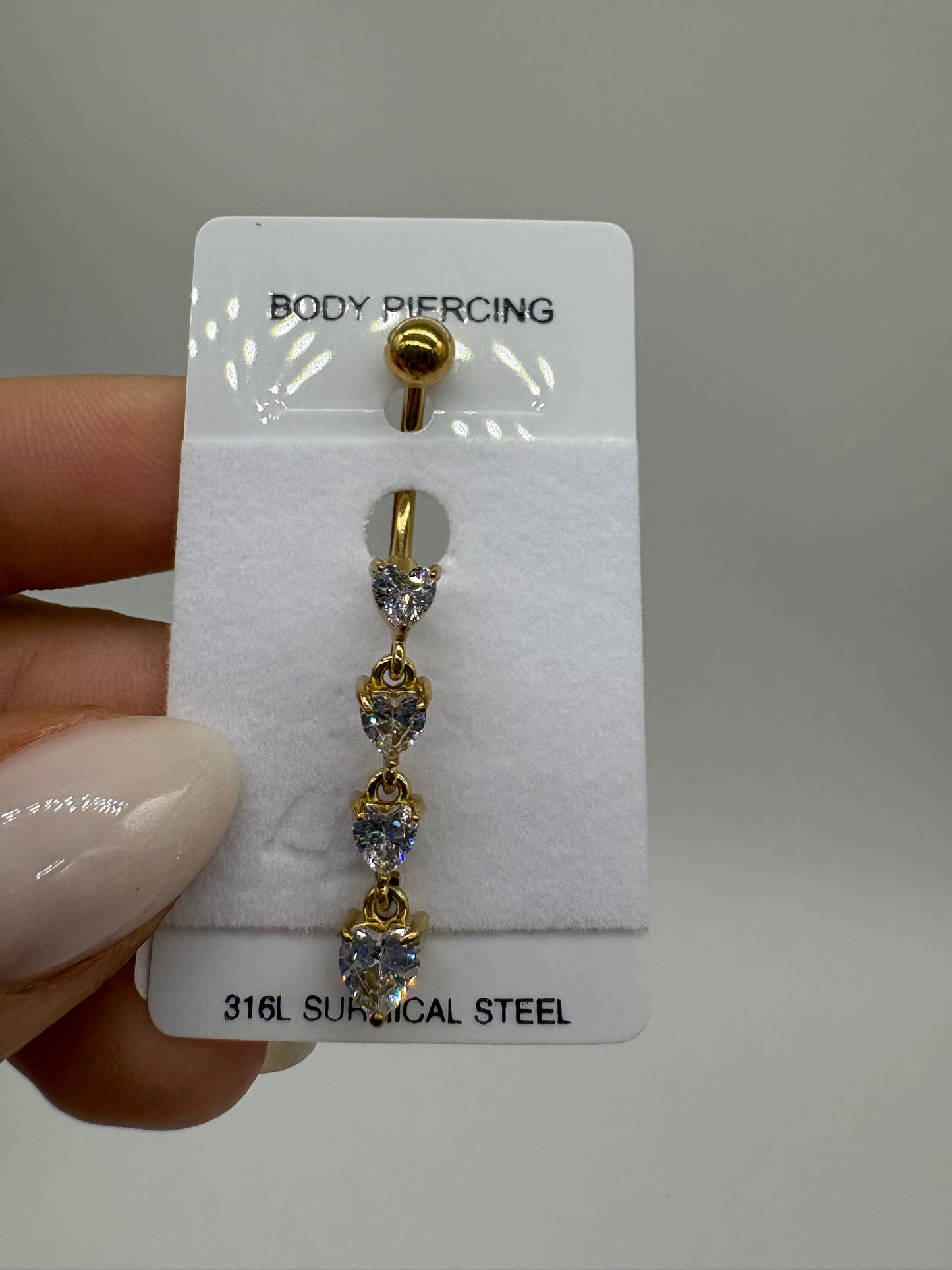 Piercing ombelico vario tip - Acciaio inossidabile