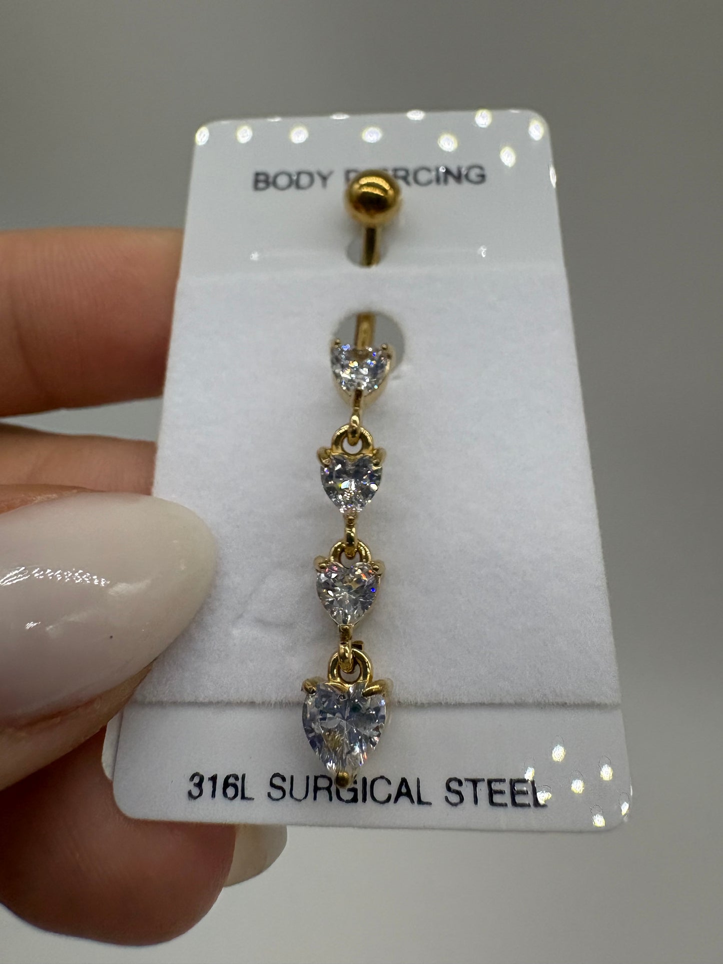 Piercing ombelico vario tip - Acciaio inossidabile