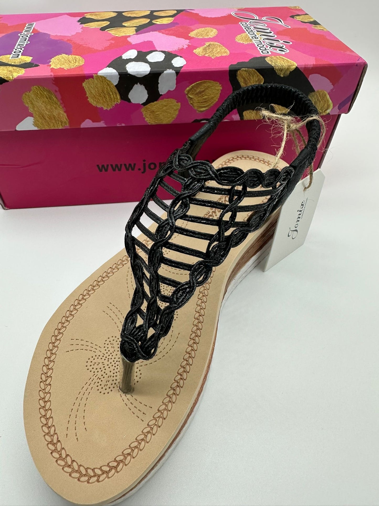 Sandali Infradito Donna Neri Intrecciati