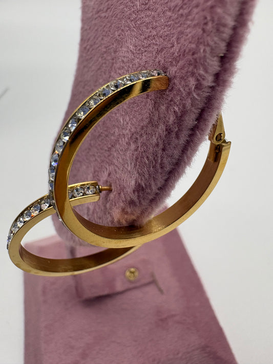 Orecchini a cerchio con strass In Acciaio Inossidabile - DR-CLYDE SHOP ONLINE