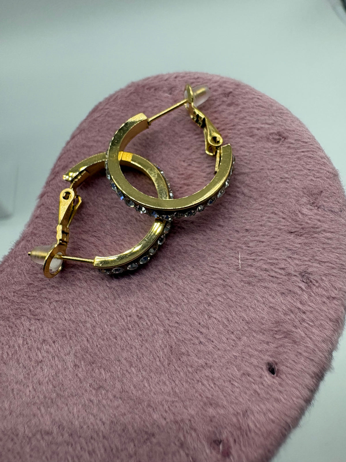 Orecchini a cerchio con strass In Acciaio Inossidabile - DR-CLYDE SHOP ONLINE
