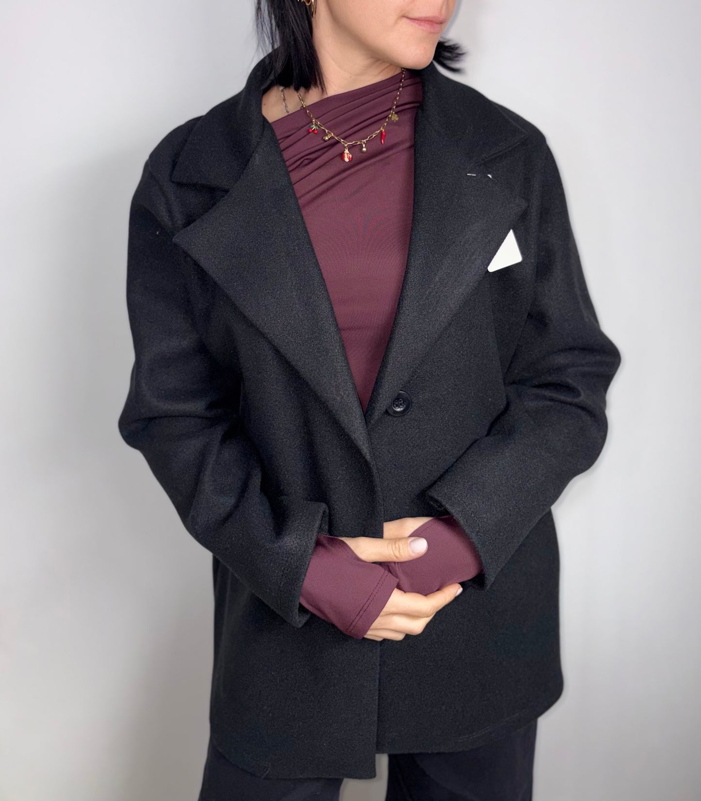 Cappotto Blazer Donna Elegante - Giacca Oversize Taglia Unica