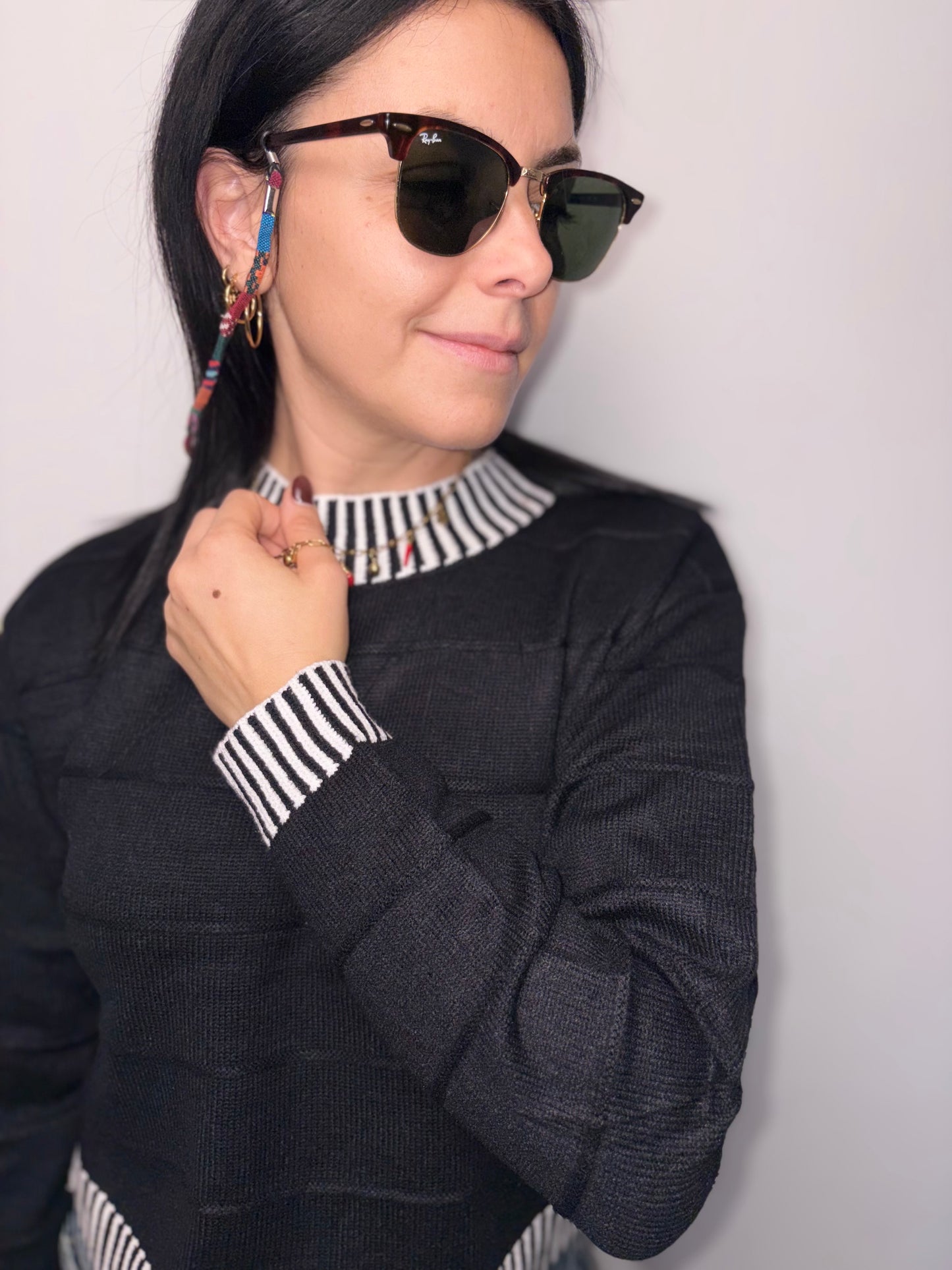 Maglione Crop con Righe - Stile Casual Elegante