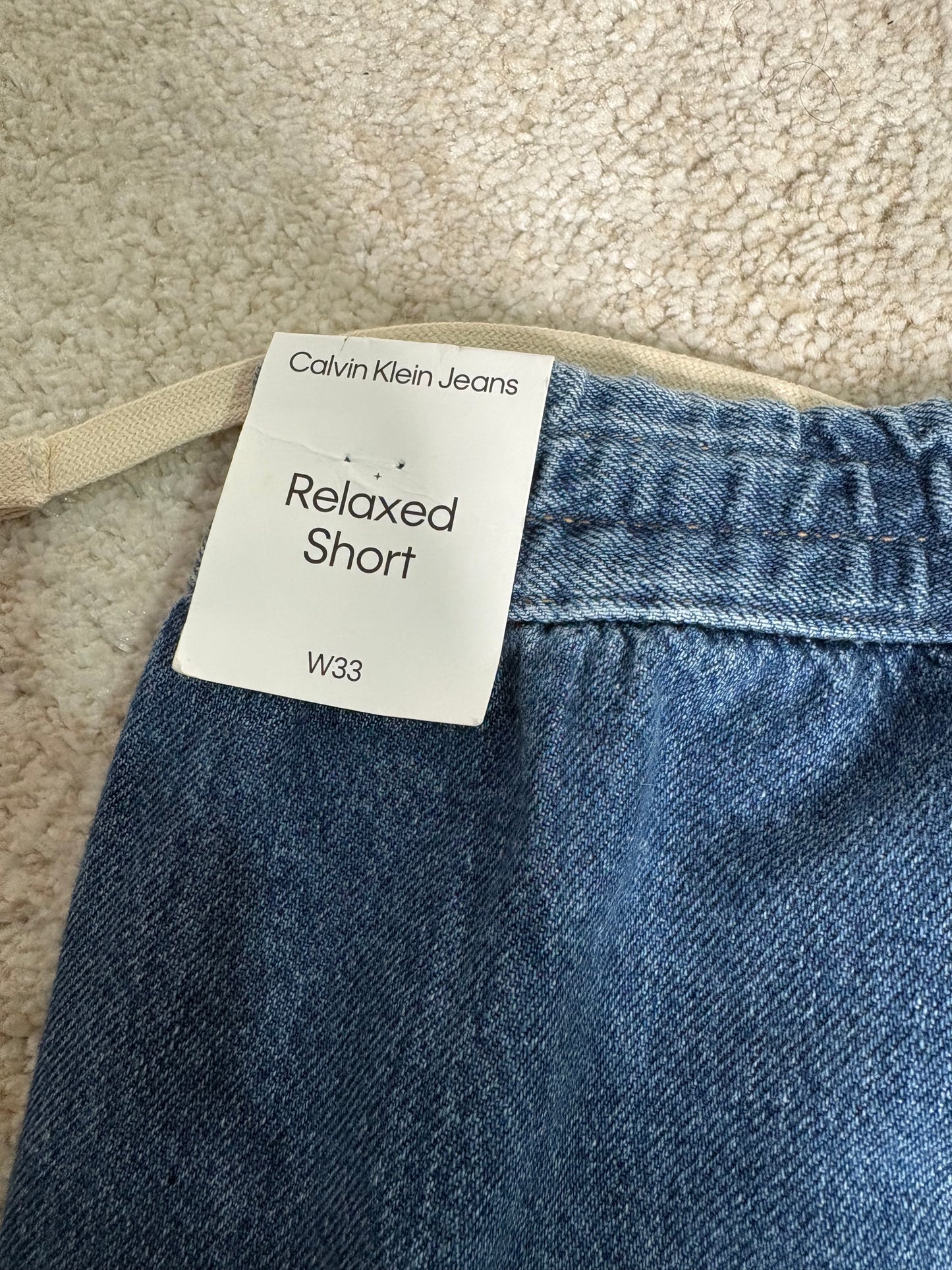 Calvin Klein Jeans Relaxed Short Uomo – Bermuda Denim Blu con Coulisse