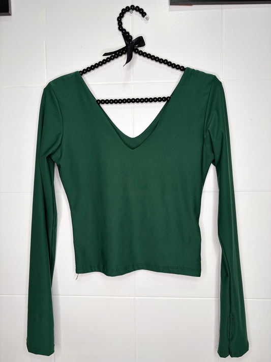 Maglia Donna Scollo V Manica Lunga - Taglia Unica