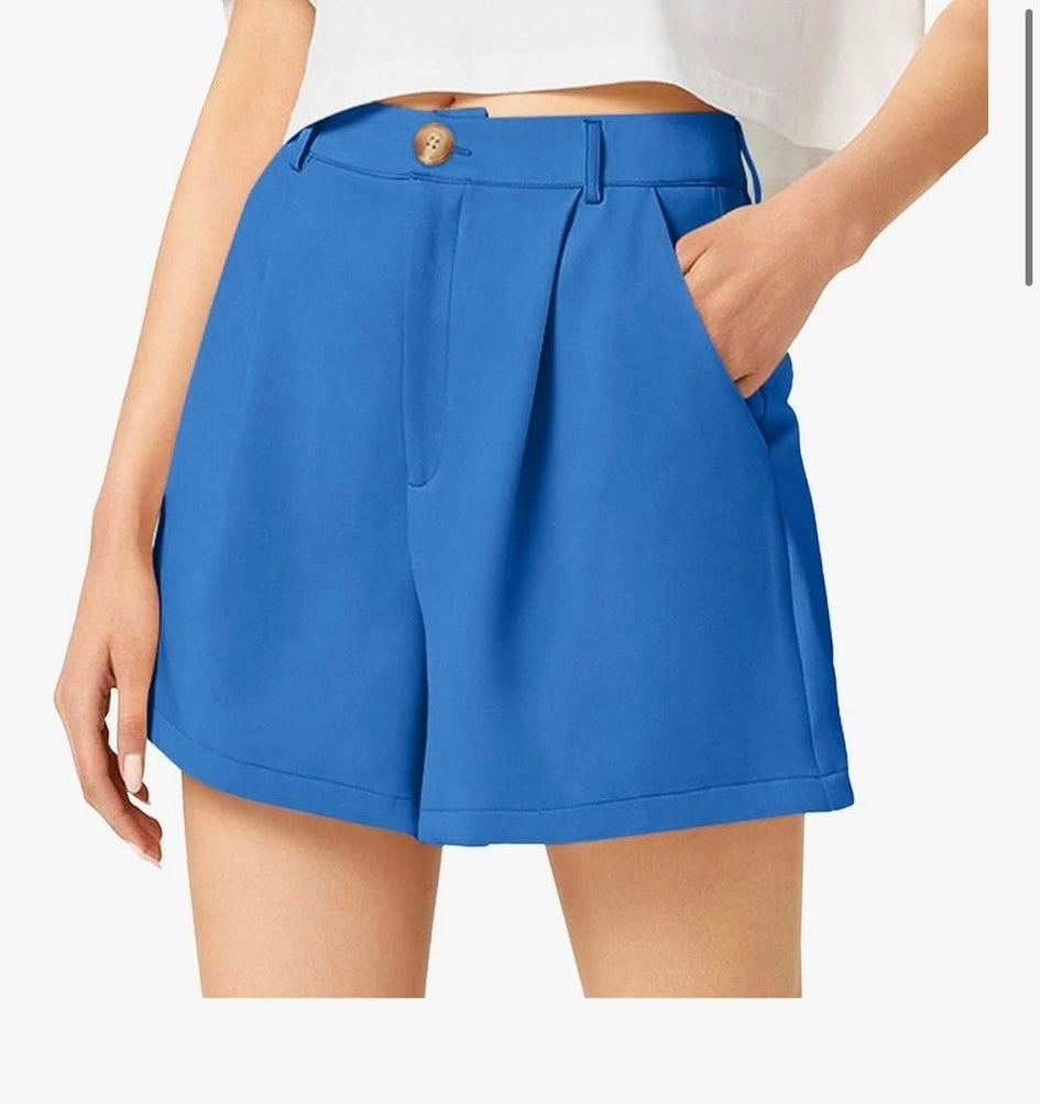 Pantaloncini Eleganti a Vita Alta con Bottone