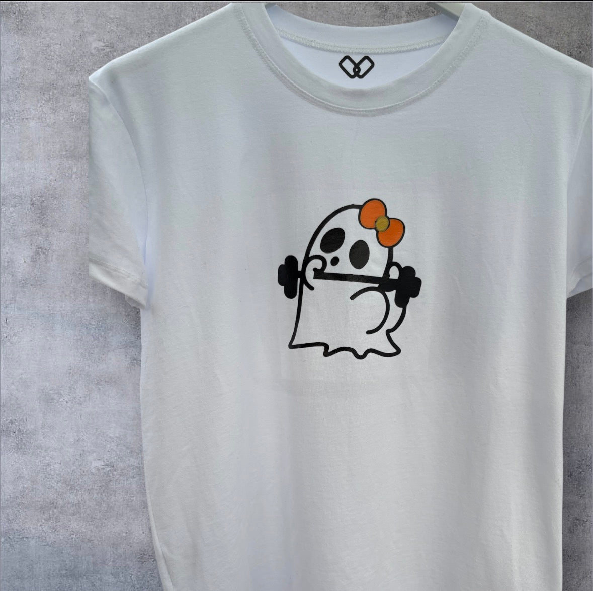 T-Shirt Fantasmino Fitness Palestra - Bianca Taglia Unica fino XL