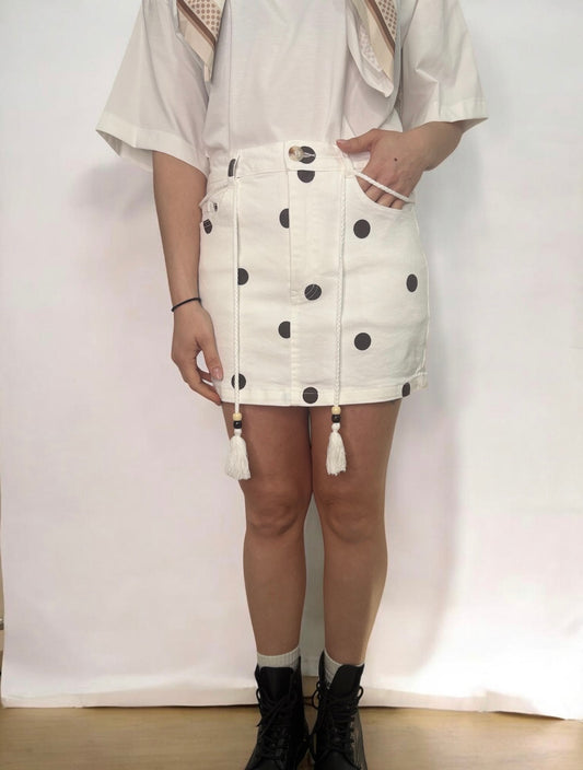 Gonna Pantalone Pois Bianca Nera Taglia Unica | DR-CLYDE SHO