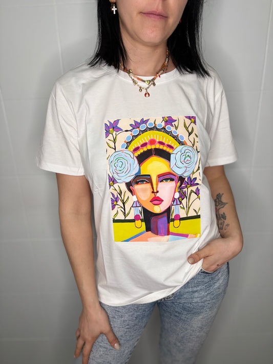 T-Shirt Artistica Frida - Taglia Unica XS-L