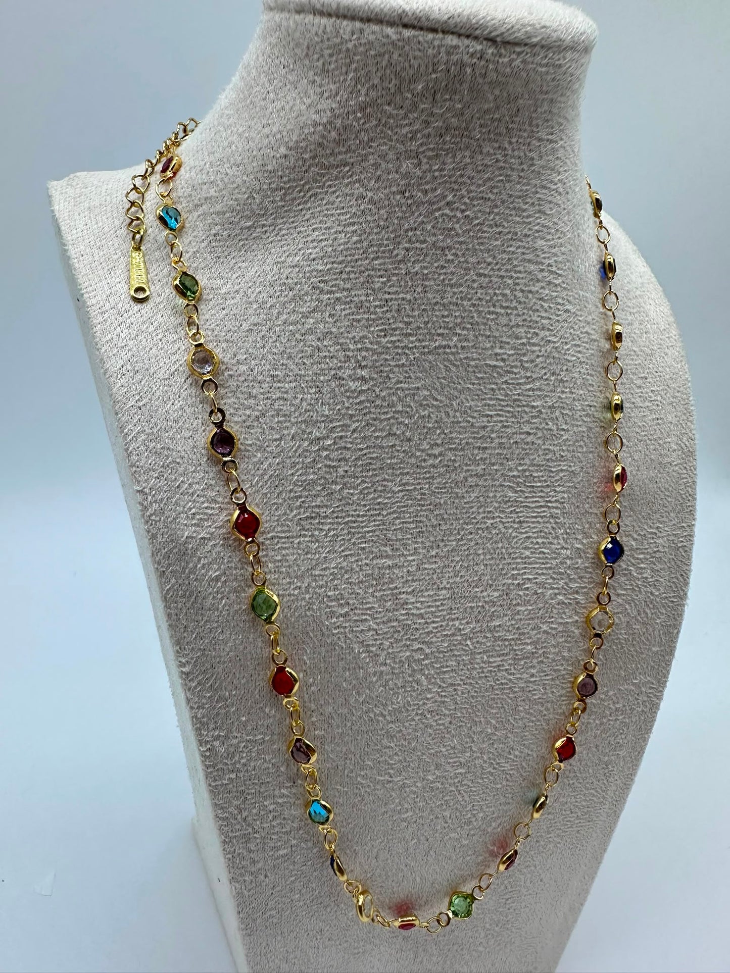 Collana Princess – Catena con Cristalli | Acciaio Inossidabile 40 cm