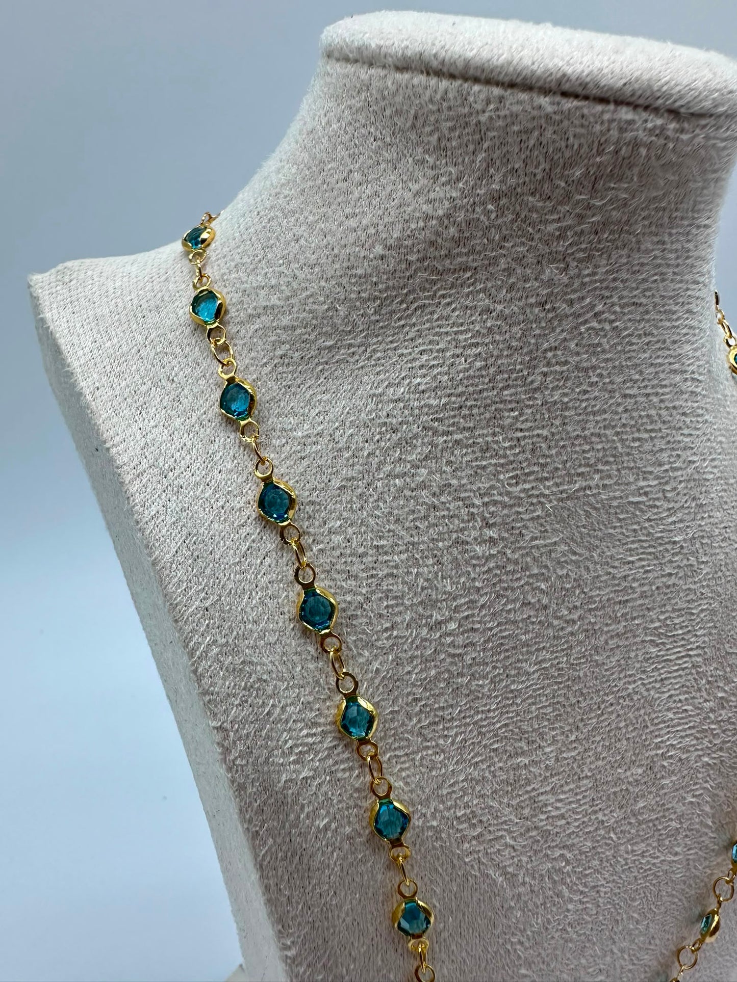 Collana Princess – Catena con Cristalli | Acciaio Inossidabile 40 cm