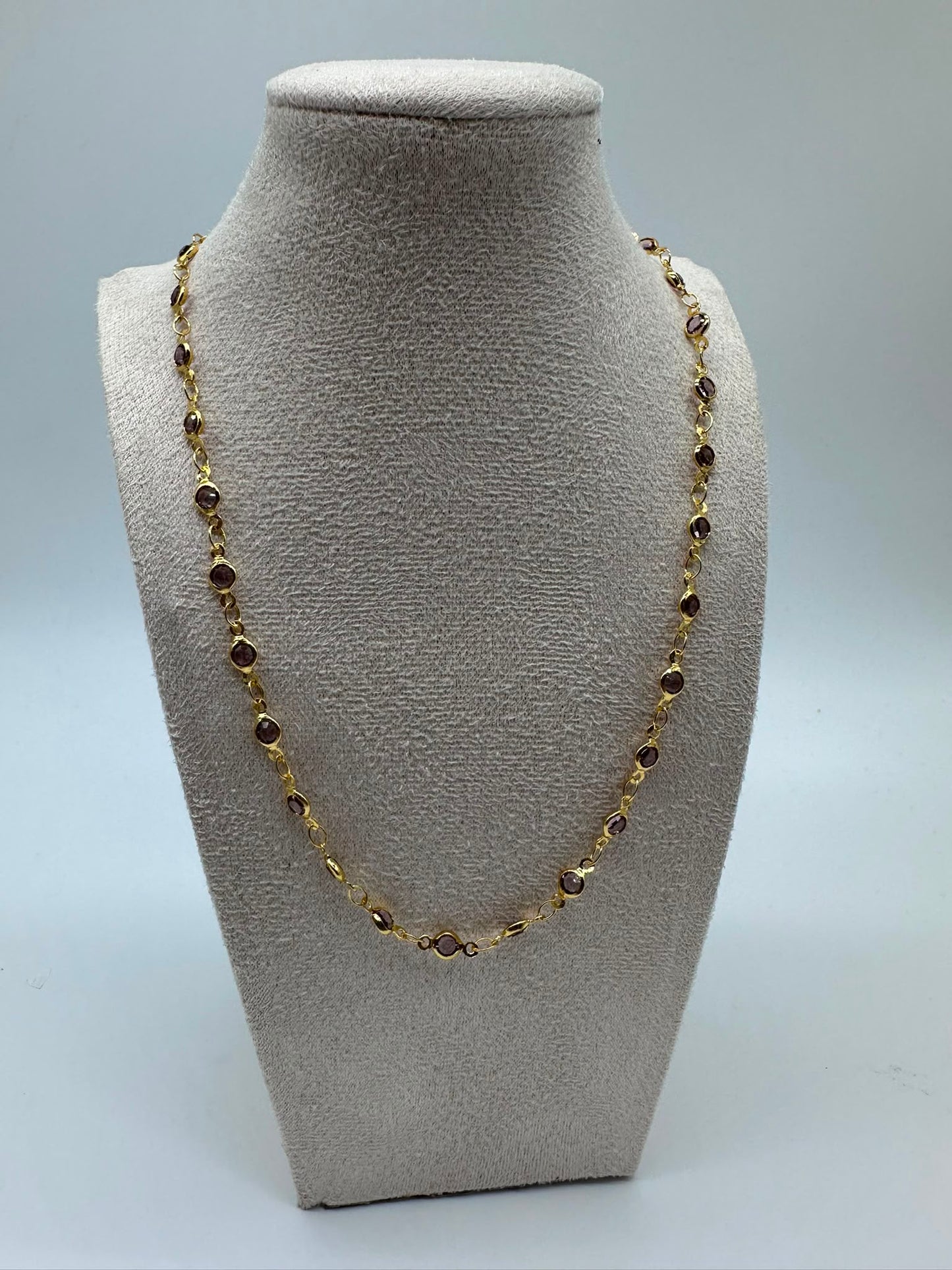 Collana Princess – Catena con Cristalli | Acciaio Inossidabile 40 cm