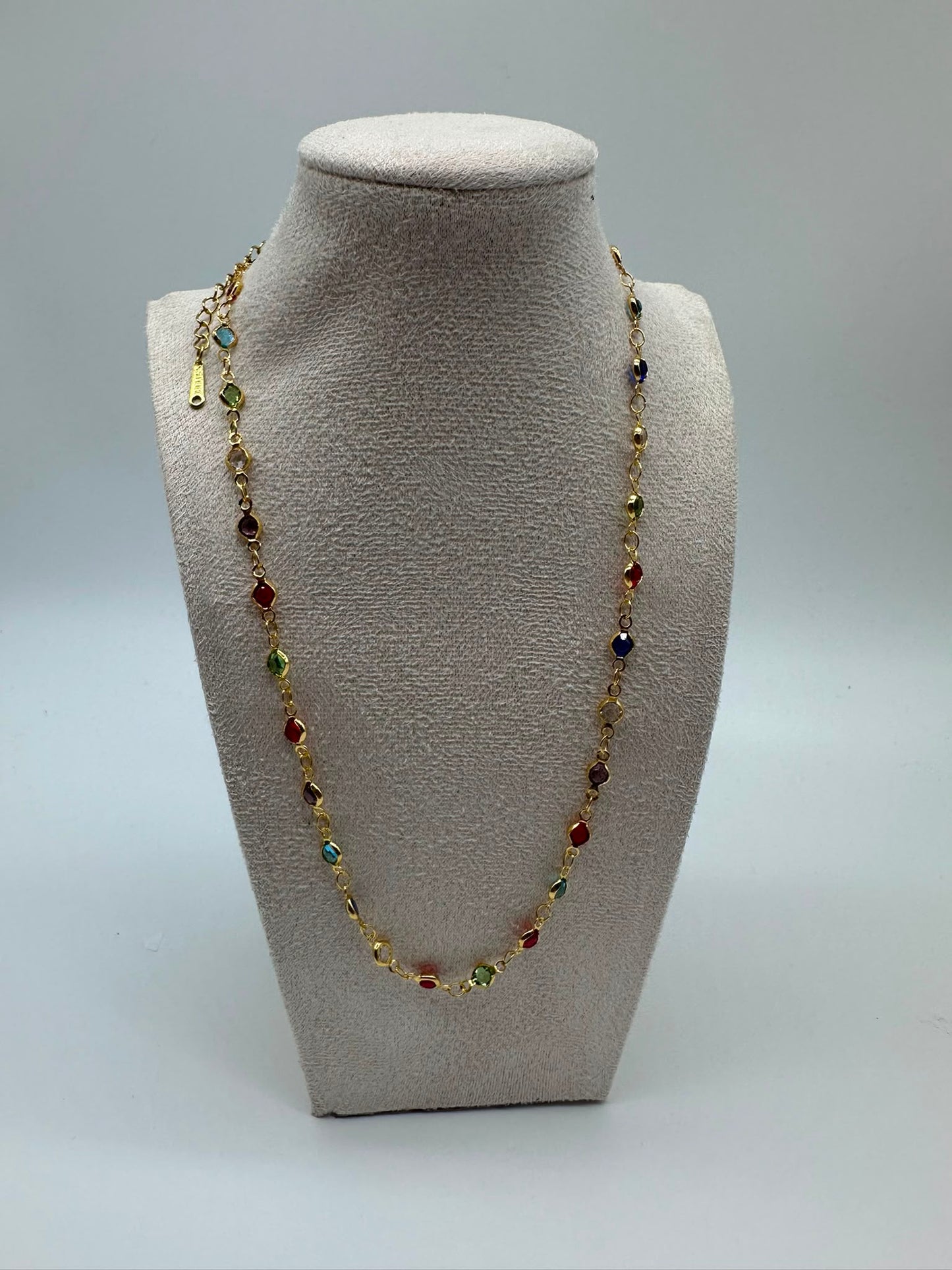 Collana Princess – Catena con Cristalli | Acciaio Inossidabile 40 cm