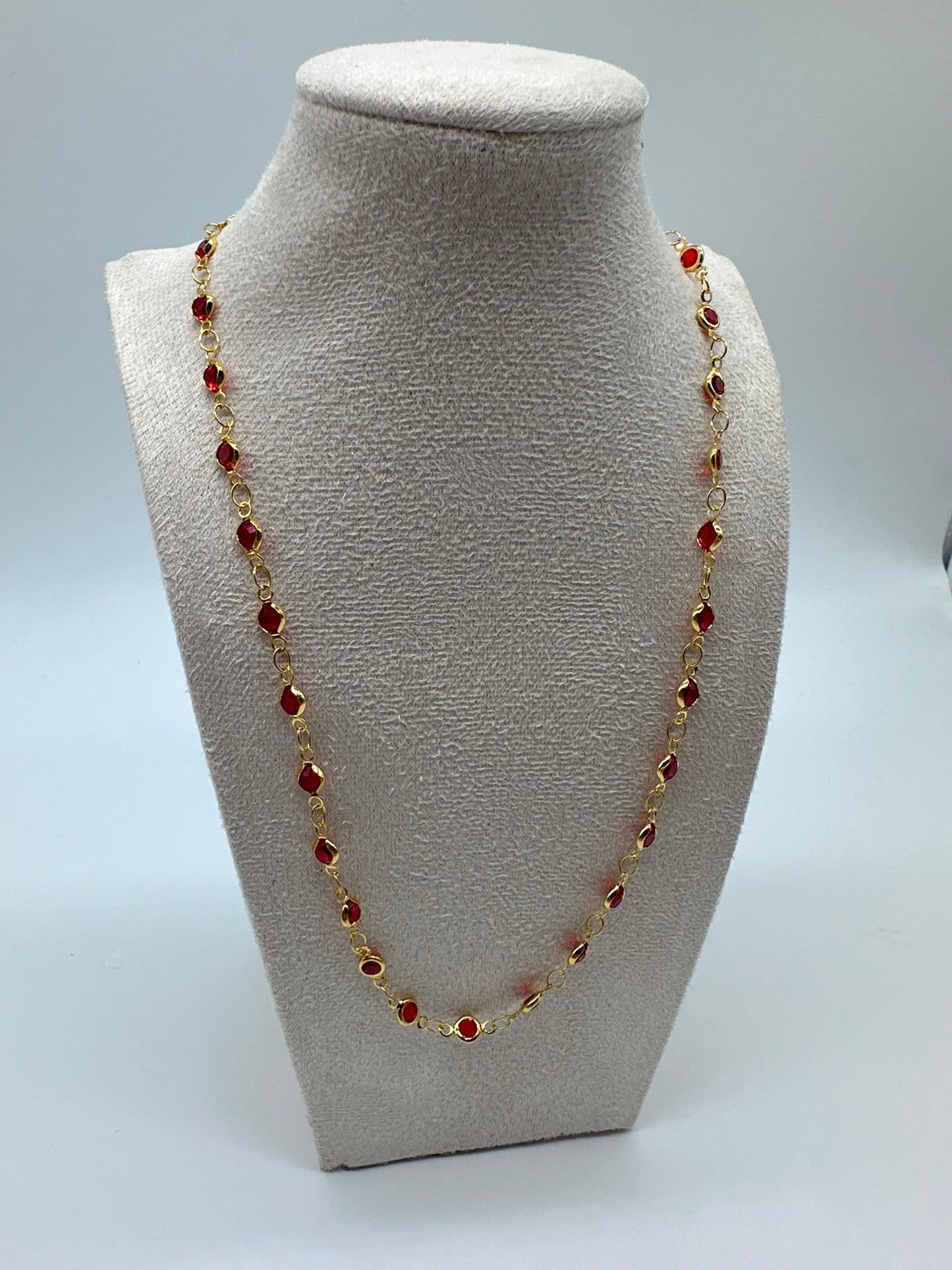 Collana Princess – Catena con Cristalli | Acciaio Inossidabile 40 cm