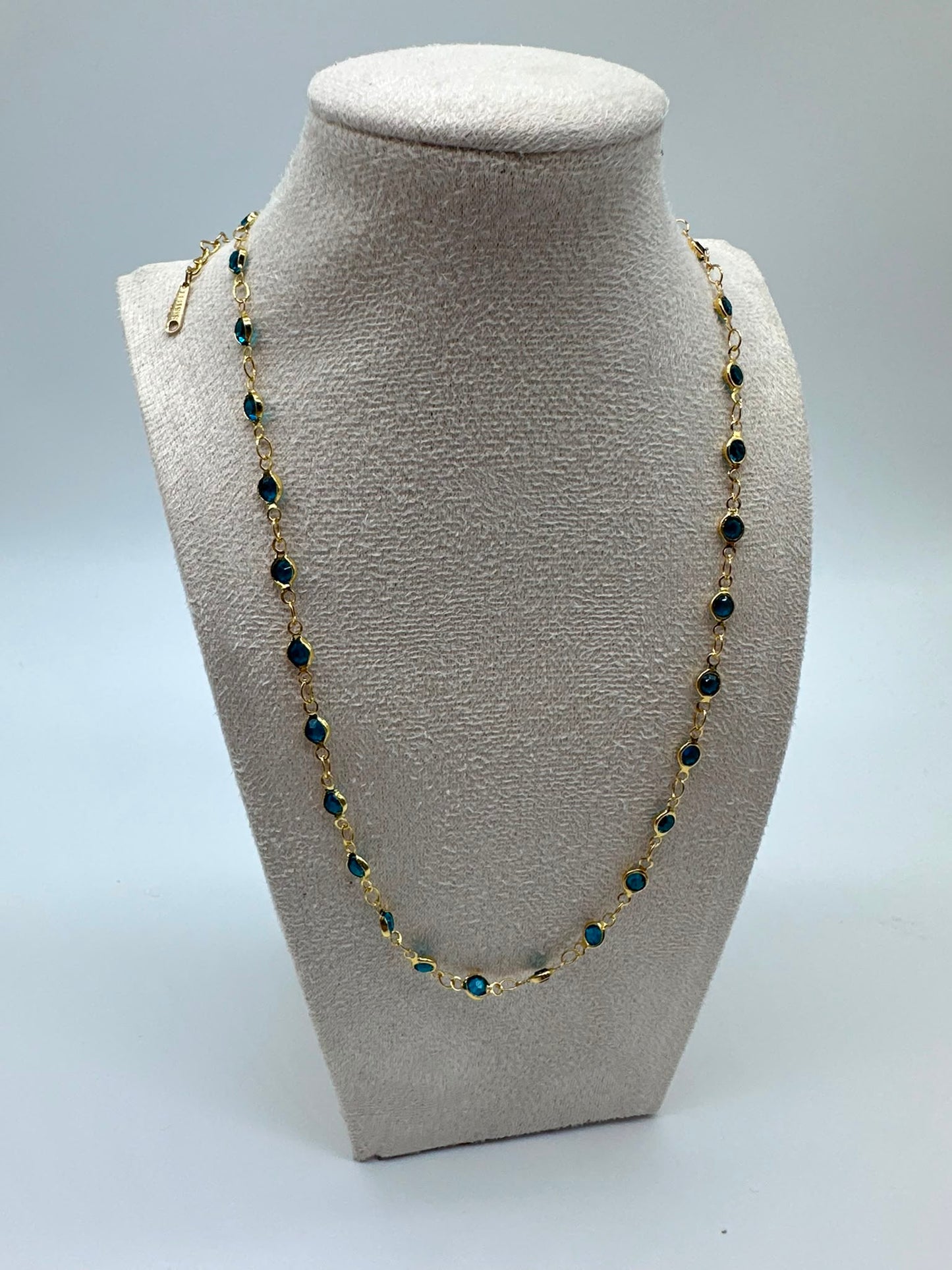 Collana Princess – Catena con Cristalli | Acciaio Inossidabile 40 cm