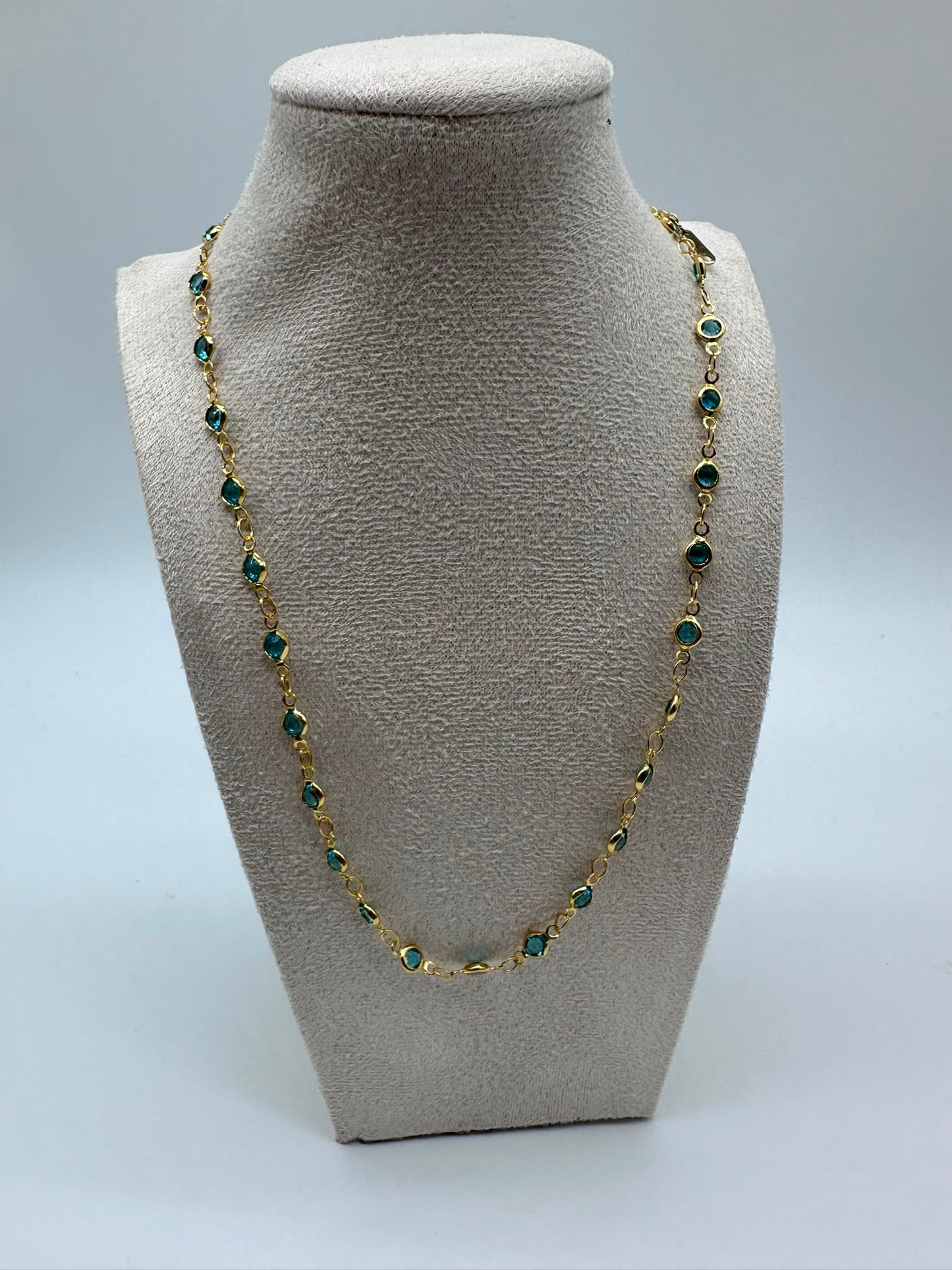 Collana Princess – Catena con Cristalli | Acciaio Inossidabile 40 cm