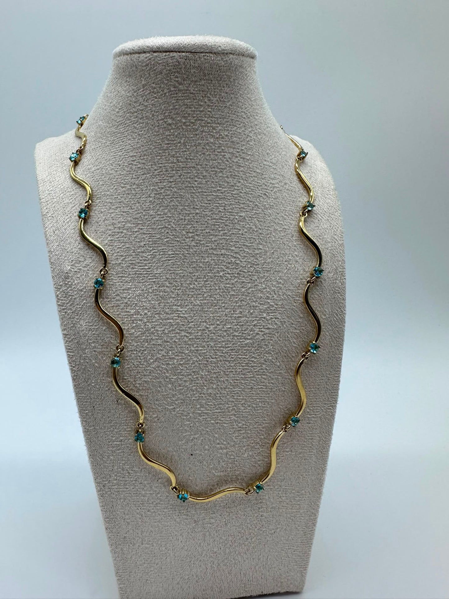 Collana gemme azzurra 316L