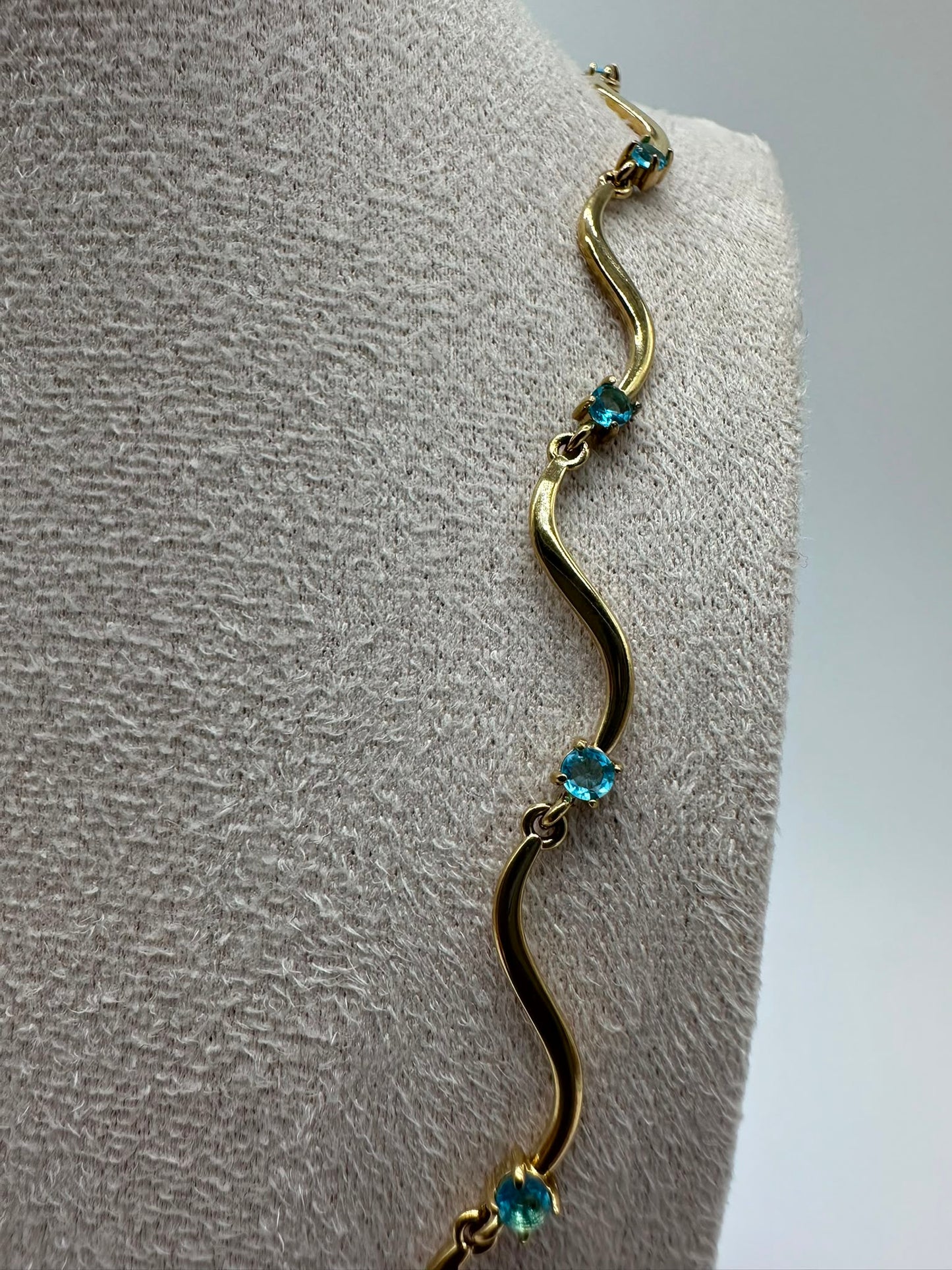 Collana gemme azzurra 316L