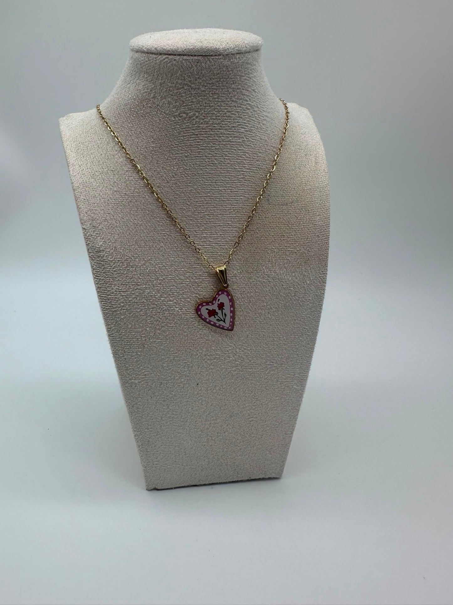 Collana con ciondolo Rose- acciaio inossidabile