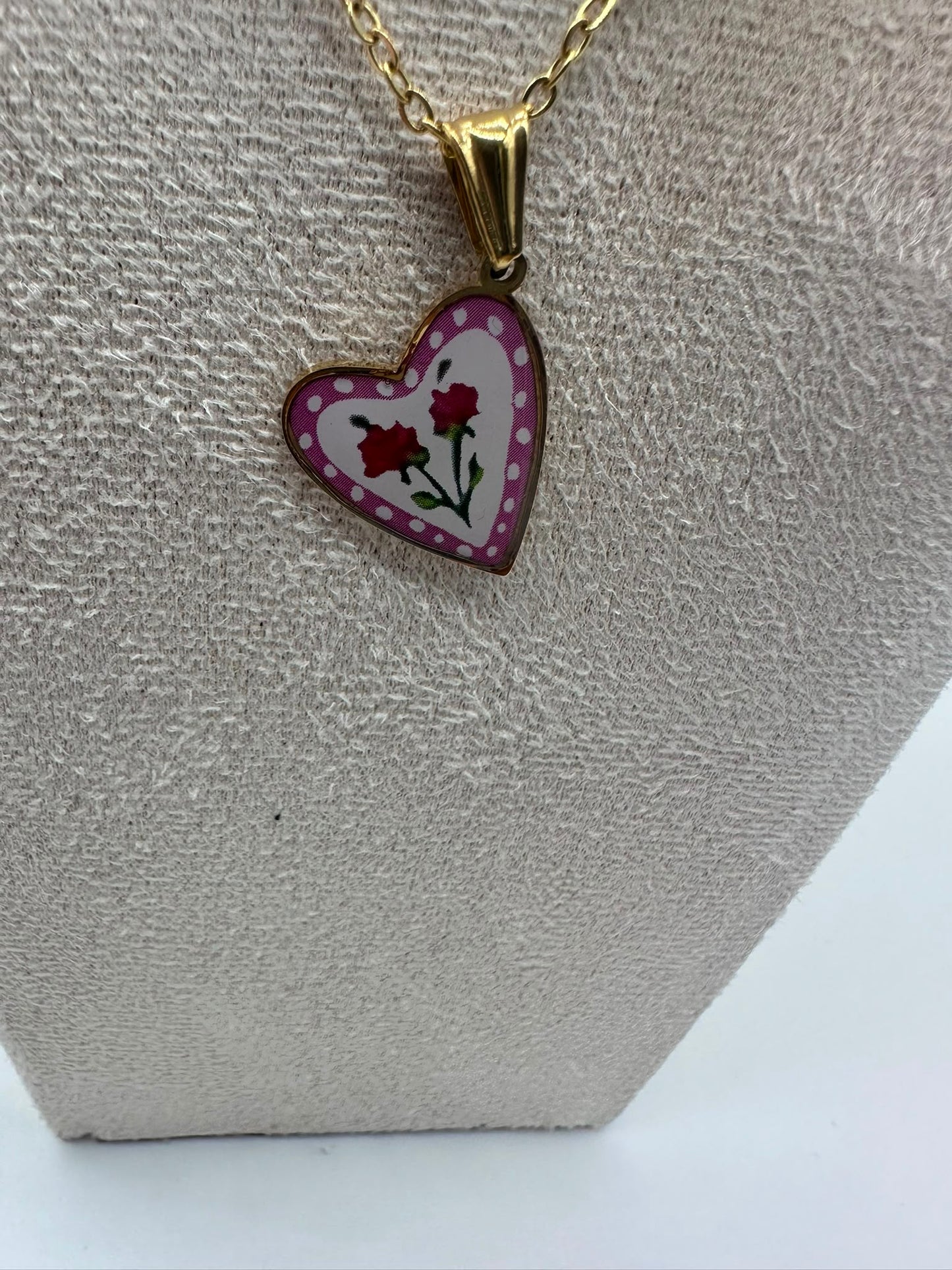 Collana con ciondolo Rose- acciaio inossidabile
