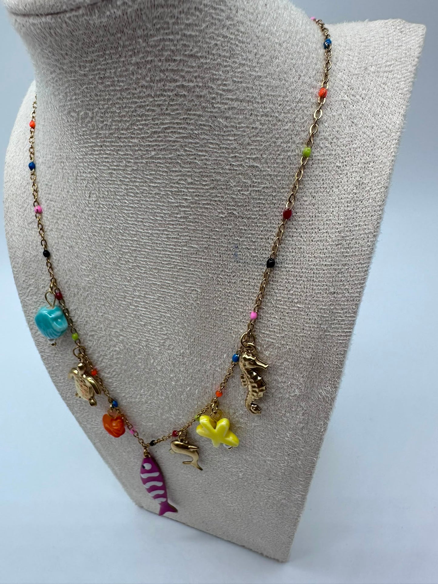 Collana Pesciolino a sonaglio - acciaio inossidabile