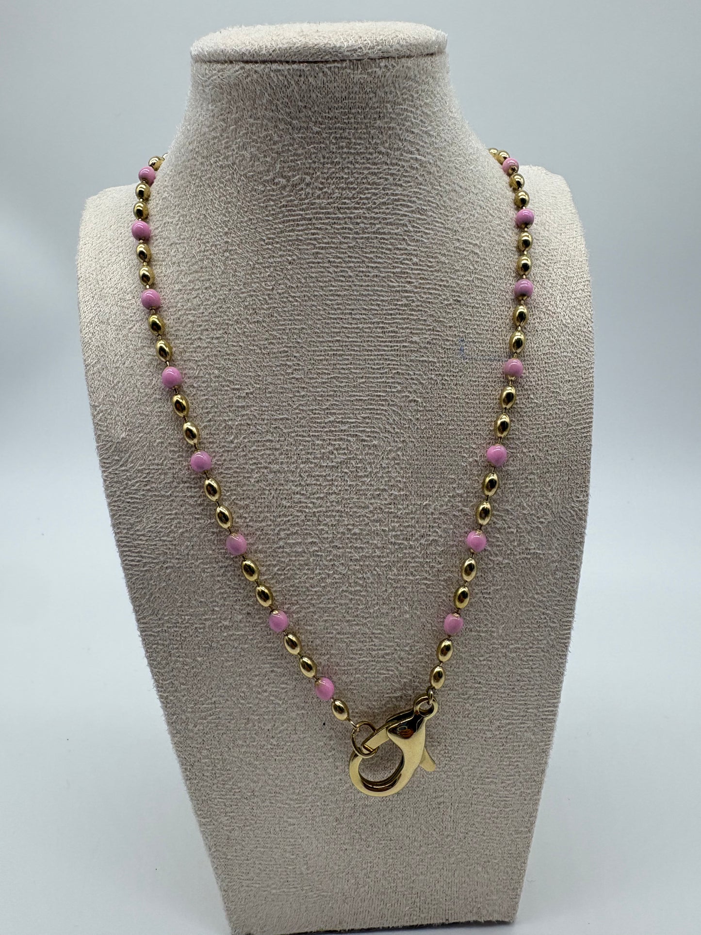 Collana Candy con gancio- acciaio inossidabile