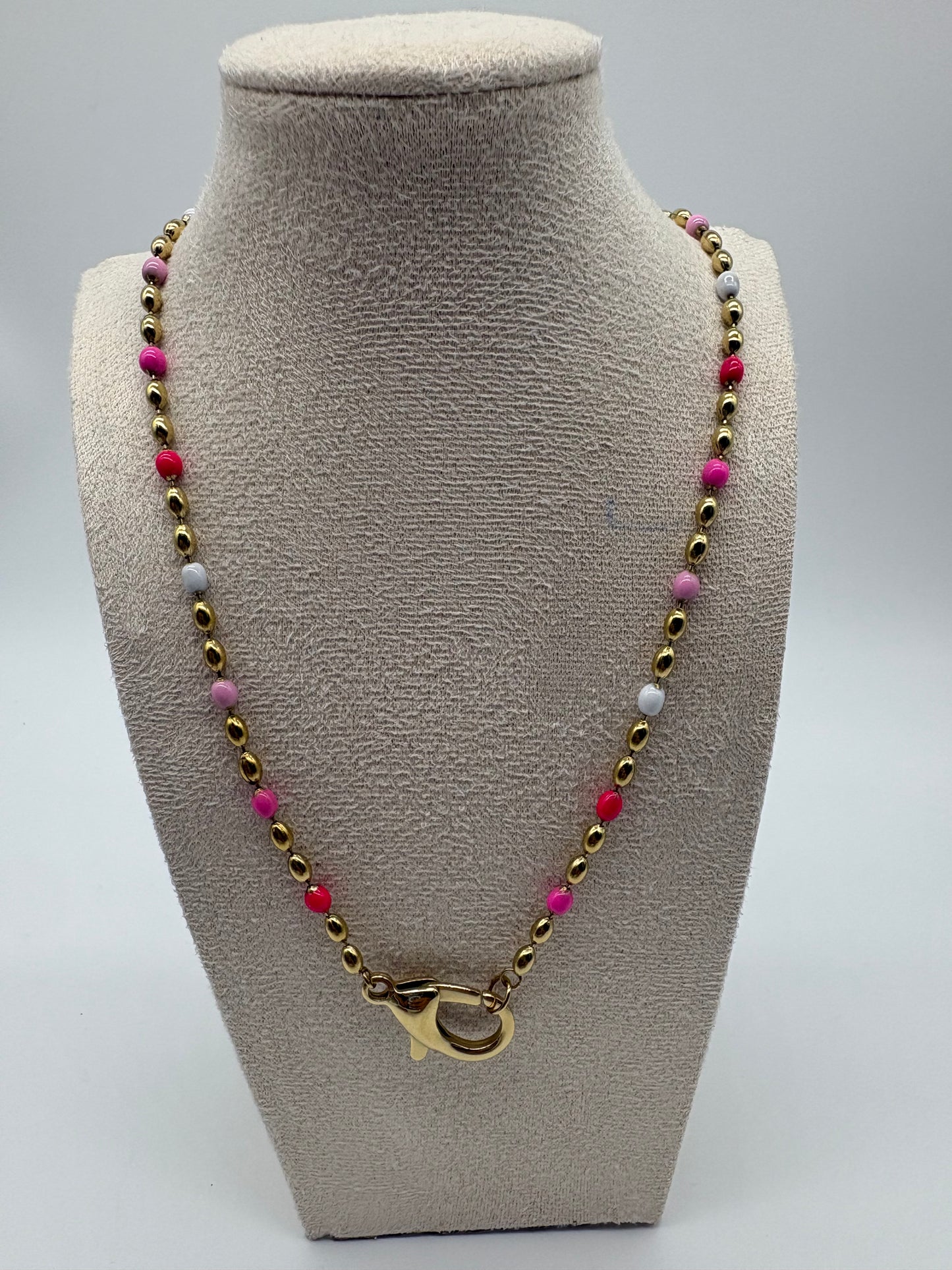 Collana Candy con gancio- acciaio inossidabile