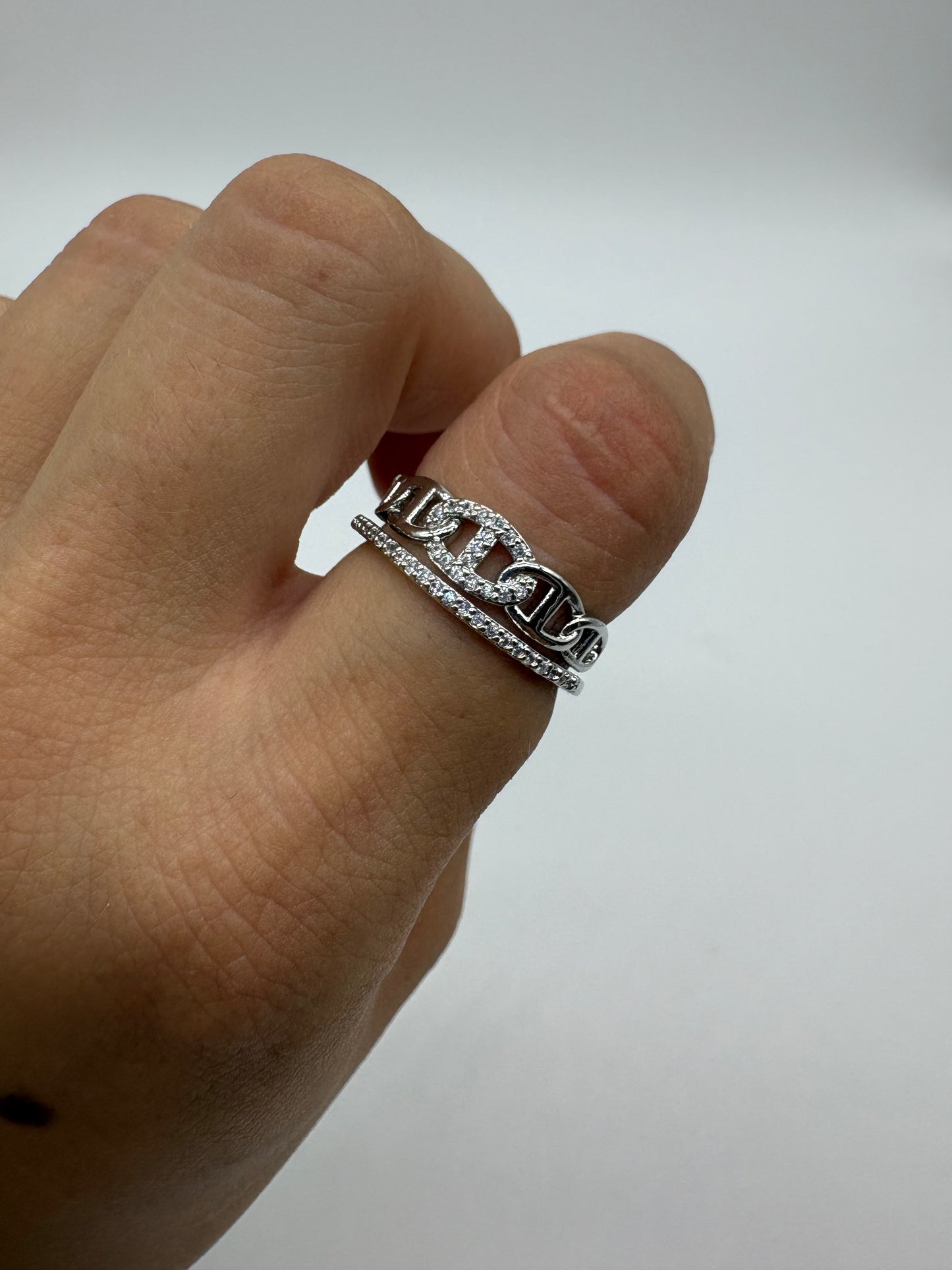 Anello a fascia - Acciaio + ottone